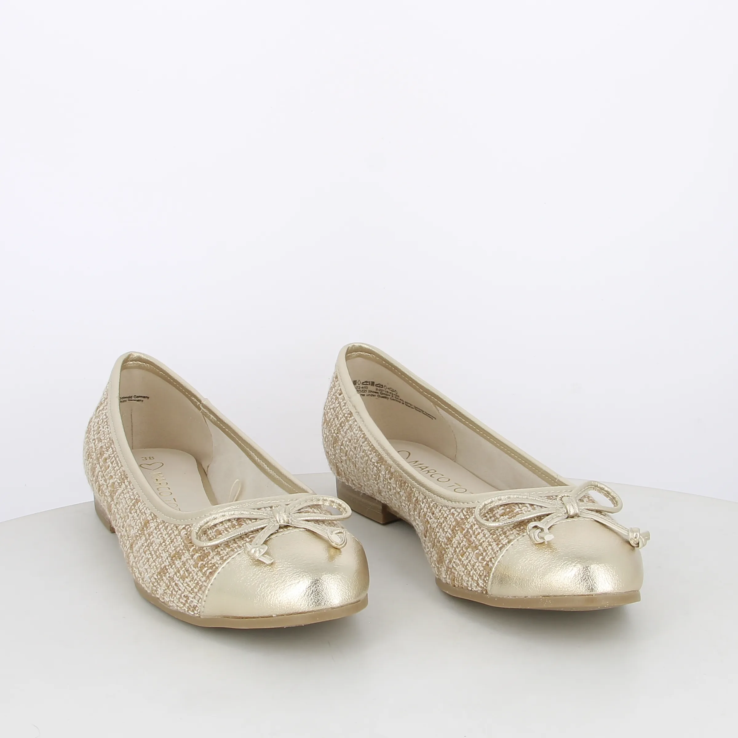 -----Marco Tozzi -----Ballerine da donna con dettaglio laminato ----