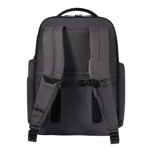 -PIQUADRO Zaino in Pelle e Tessuto PC 15,6  Grigio/ Nero CA4532BR2S GRN