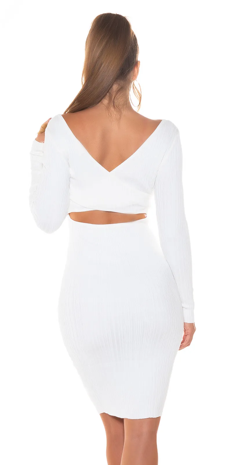 Abito in maglia ACM176 bianco