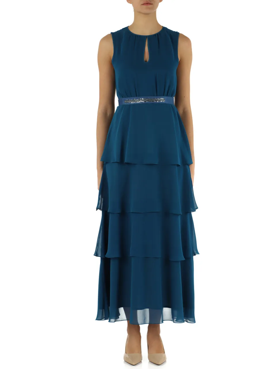 Abito lungo in georgette SPIDER