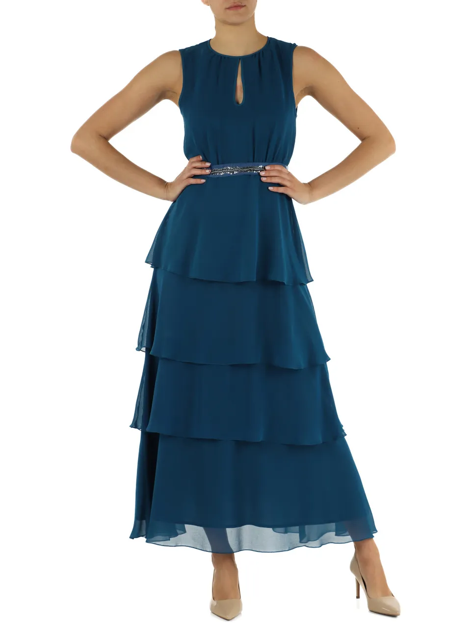 Abito lungo in georgette SPIDER