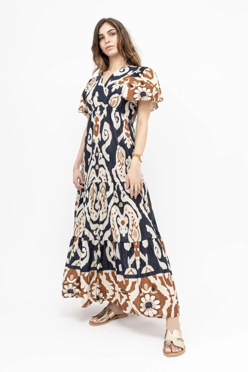 ABITO LUNGO INCROCIO ALETTE F. CASHMERE