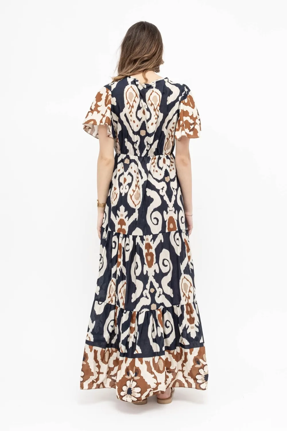 ABITO LUNGO INCROCIO ALETTE F. CASHMERE