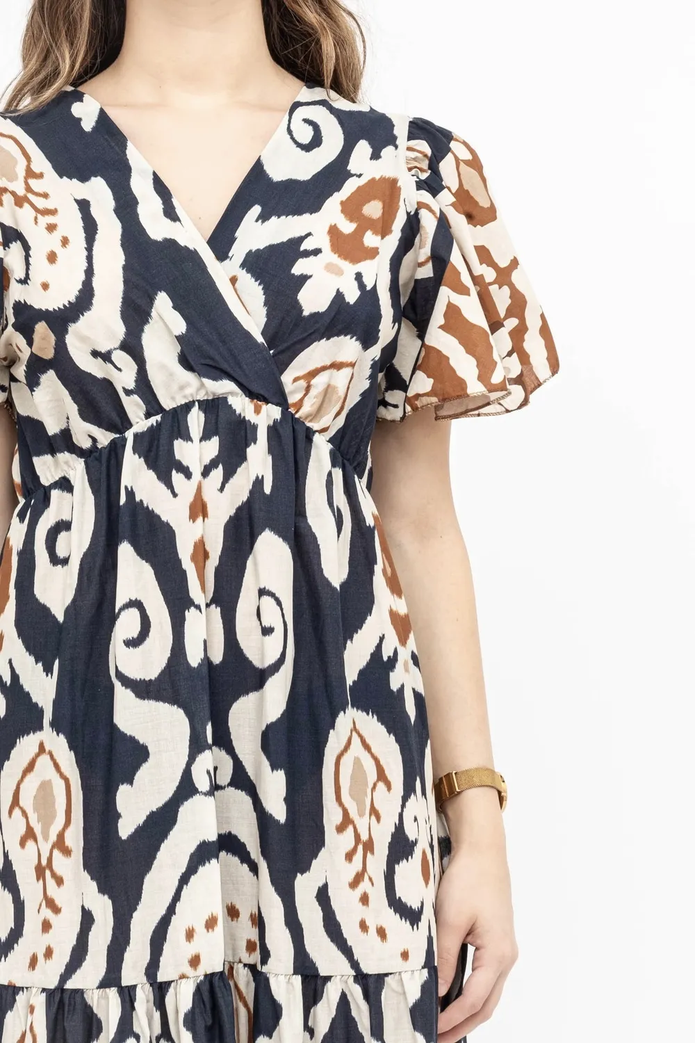 ABITO LUNGO INCROCIO ALETTE F. CASHMERE