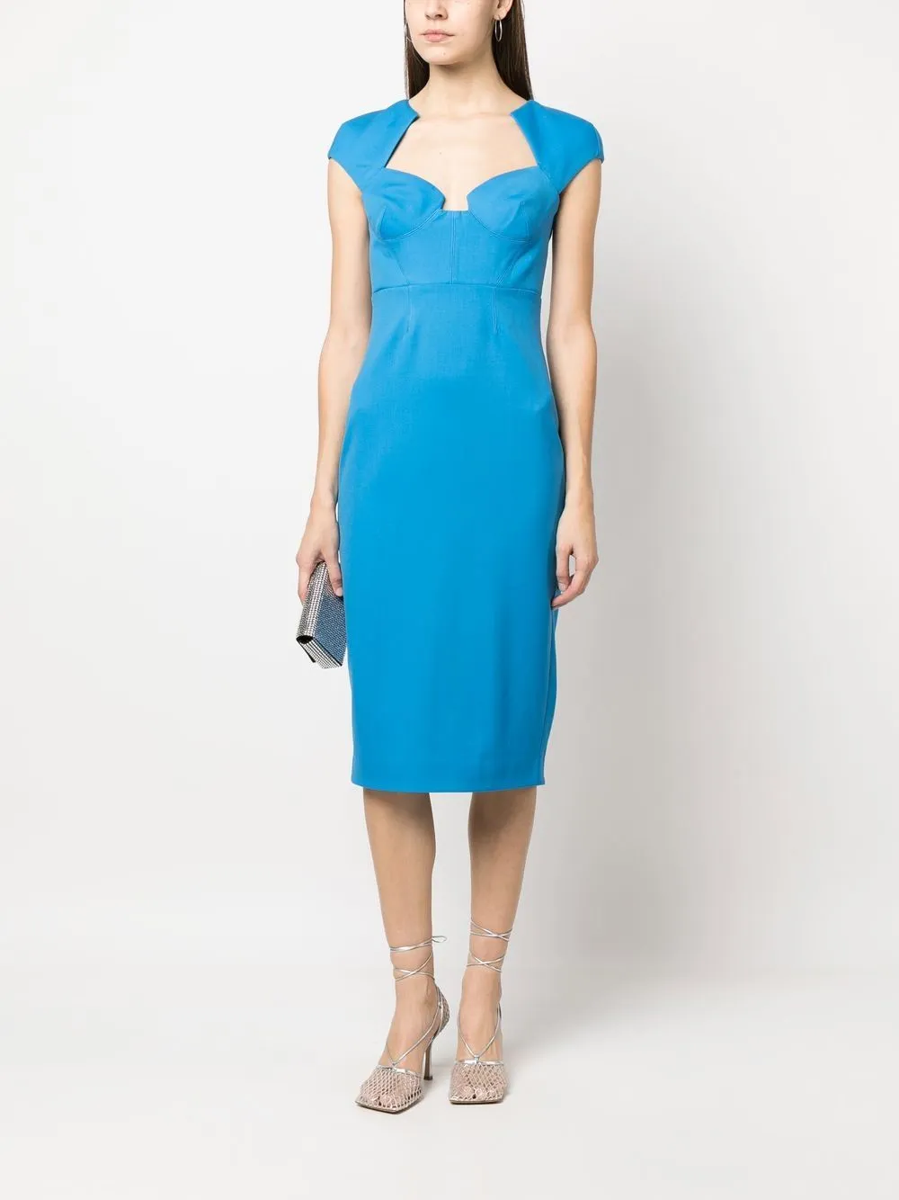 Abito midi  in blu - donna