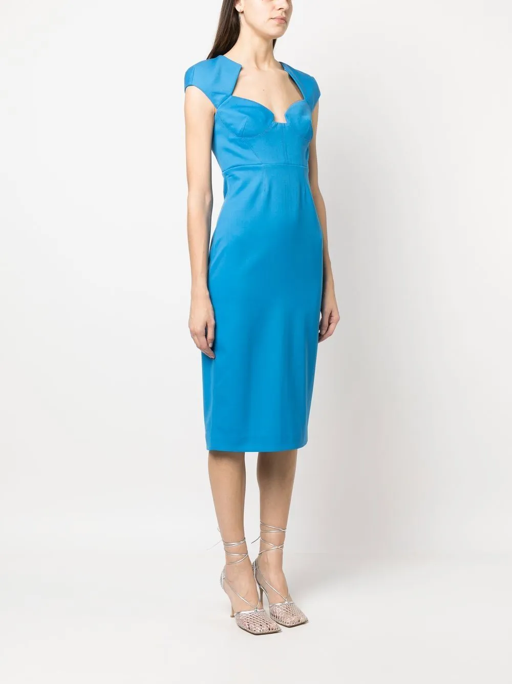 Abito midi  in blu - donna