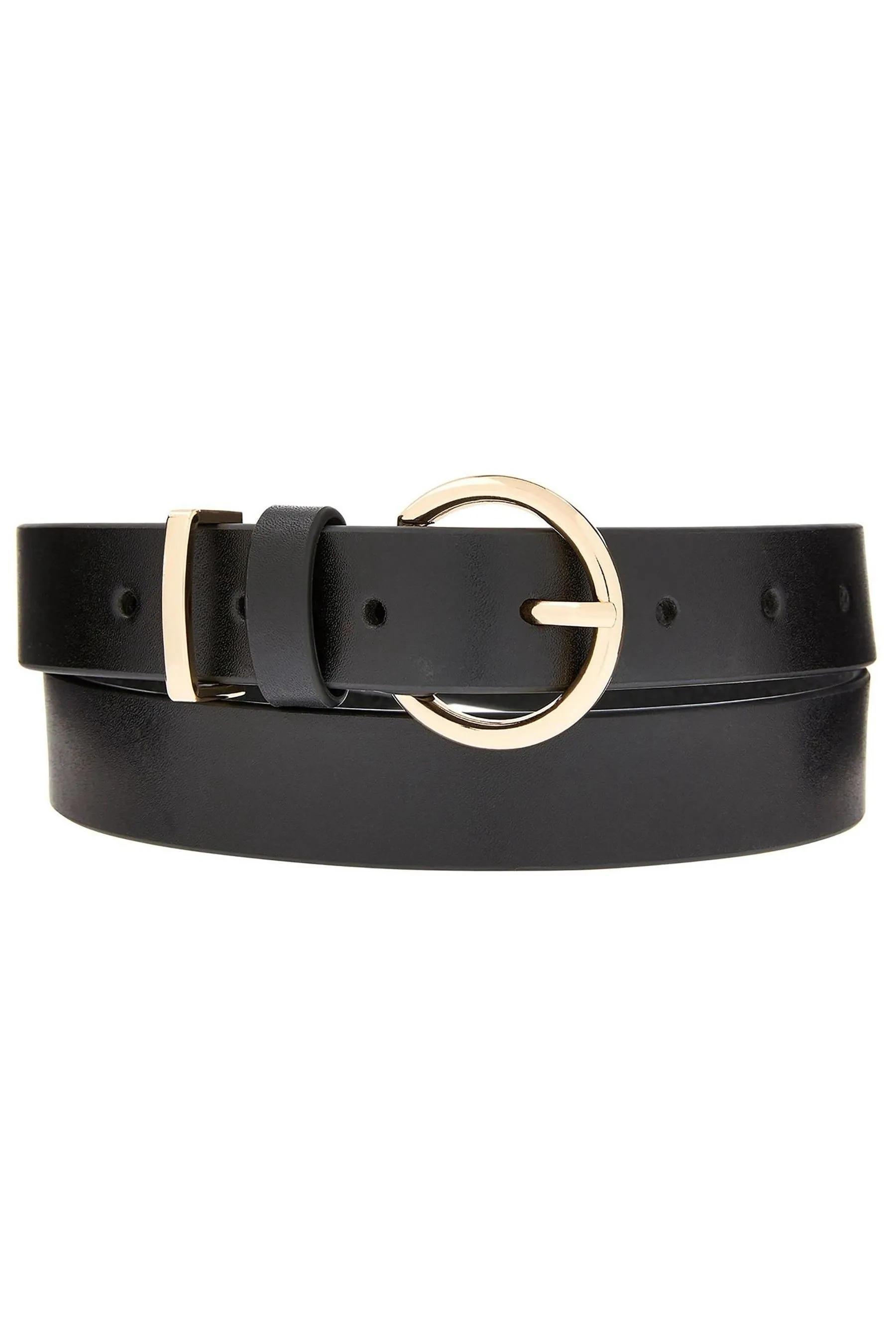 Accessorize - Cintura Jeans in pelle con fibbia rotonda
