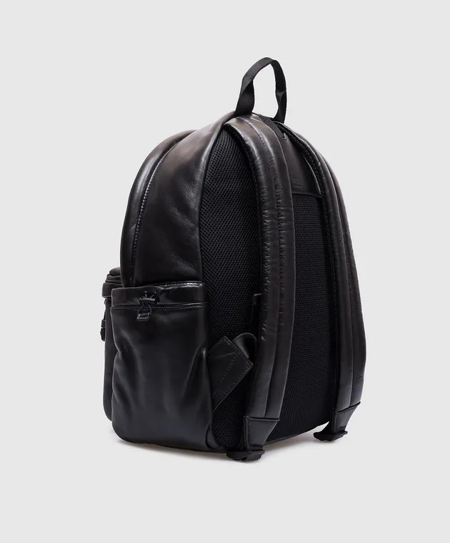 Ami Paris Zaino in pelle nera con logo Ami de Coeur ULL300AL0055