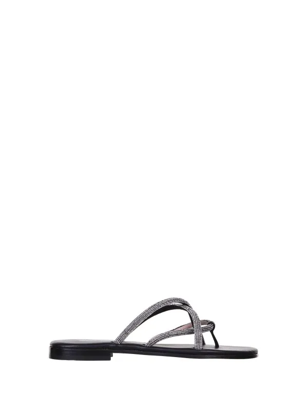 Black Jewel Sandals