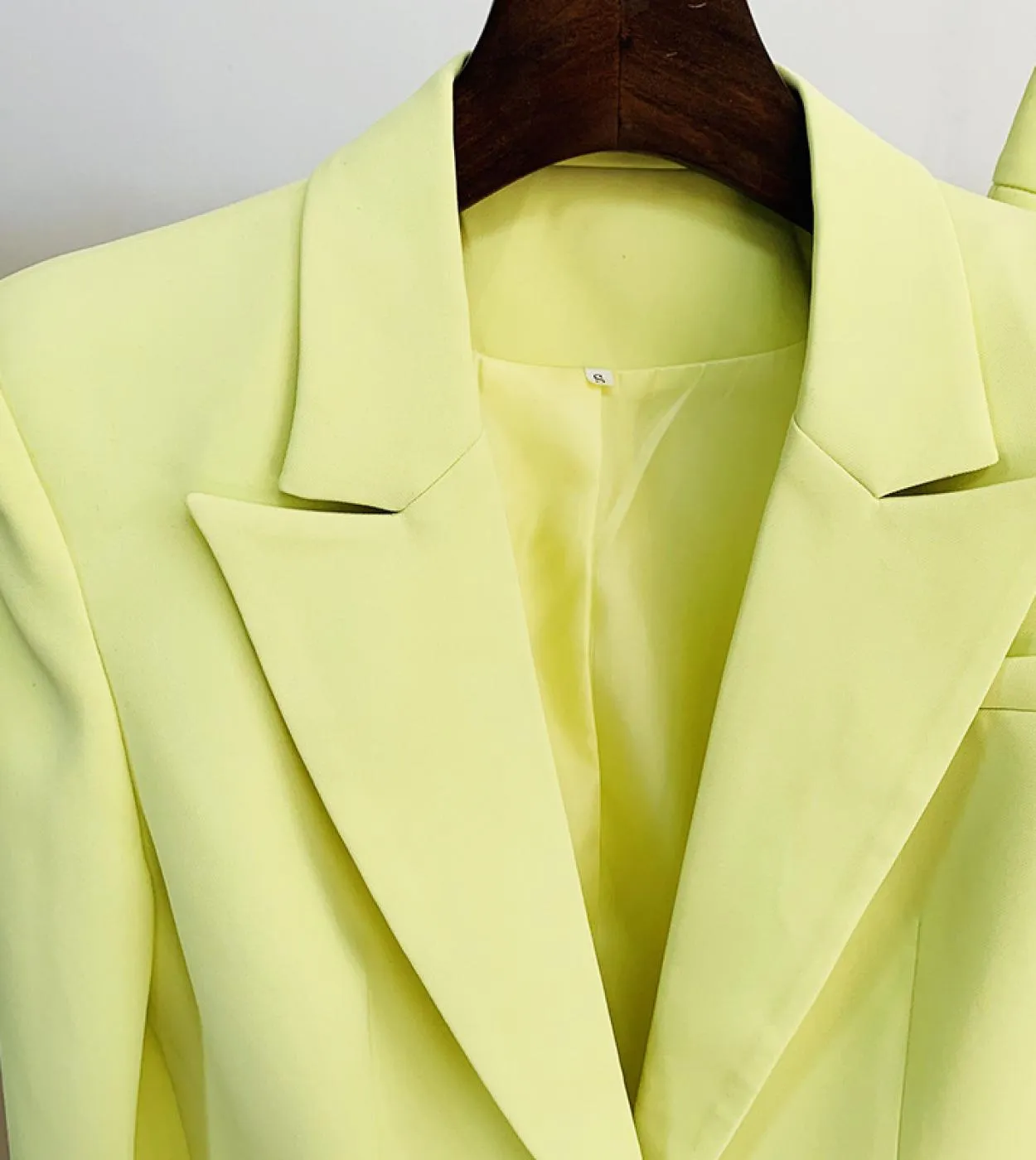 Blazer Pantaloni Completo da due pezzi Giallo brillante Ufficio Donna Donna Business Bottoni singoli Pantaloni svasati Pantaloni