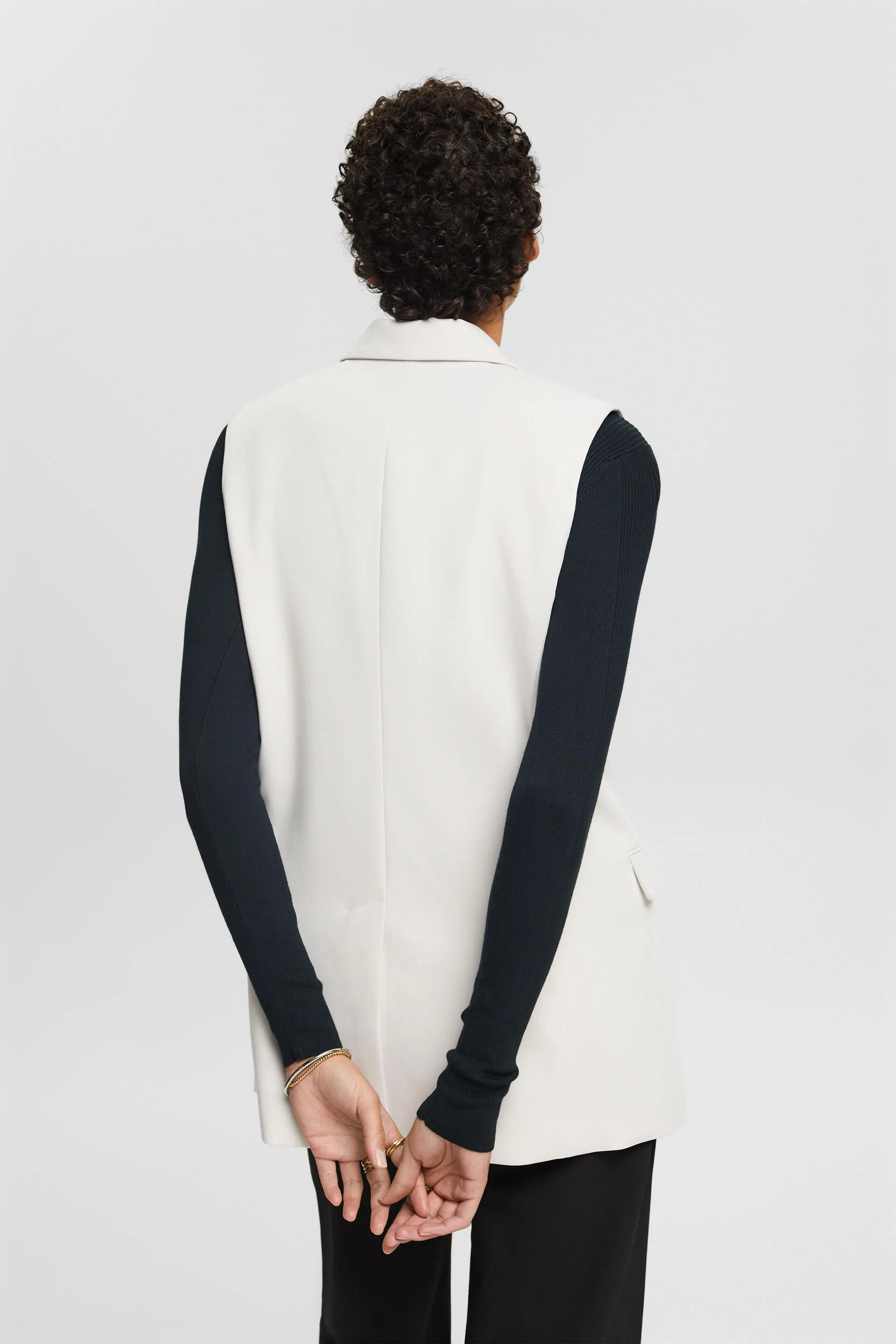 Blazer smanicato doppiopetto