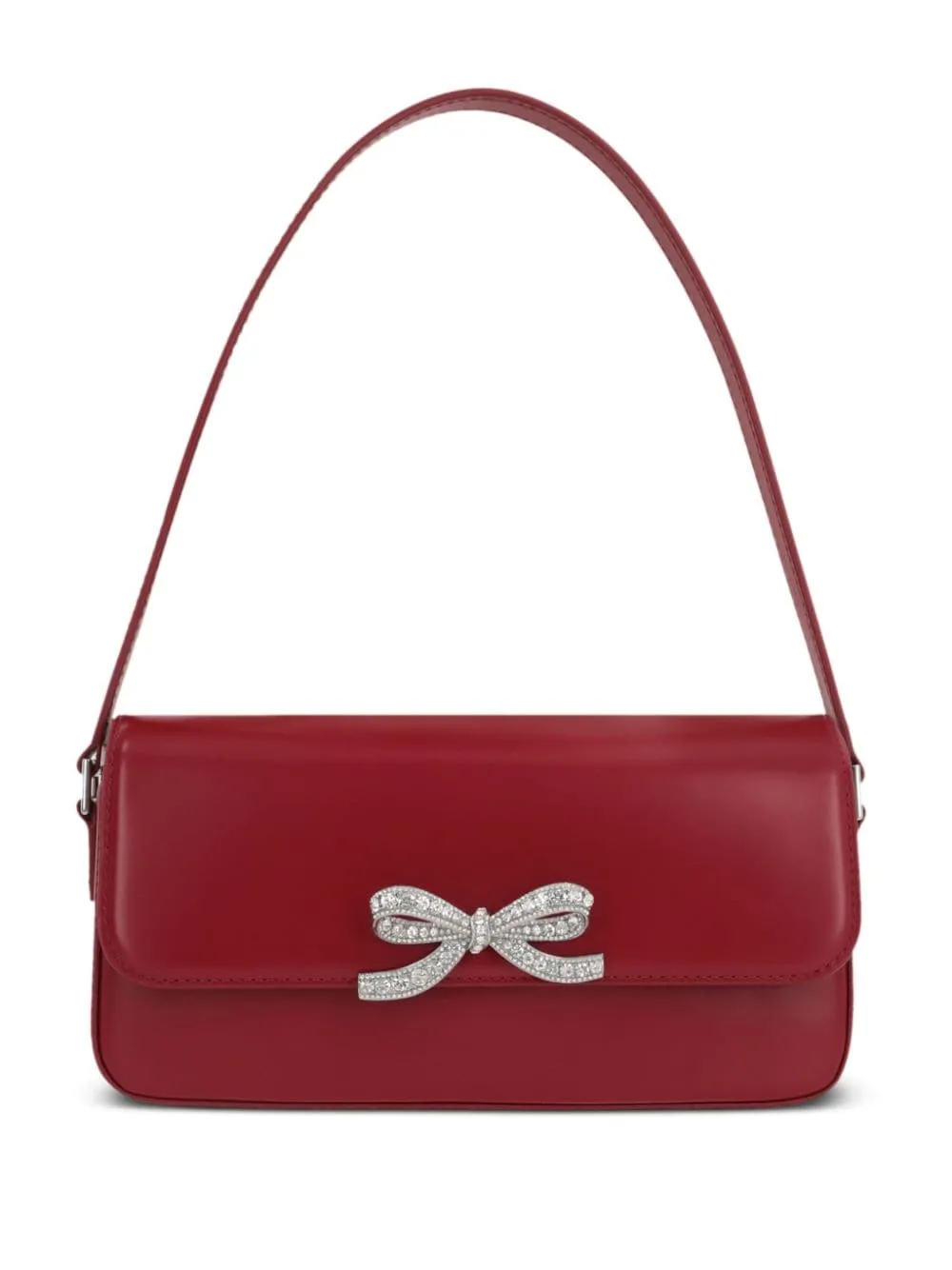 Borsa a mano con fiocco in bordeaux Self-Portrait - donna