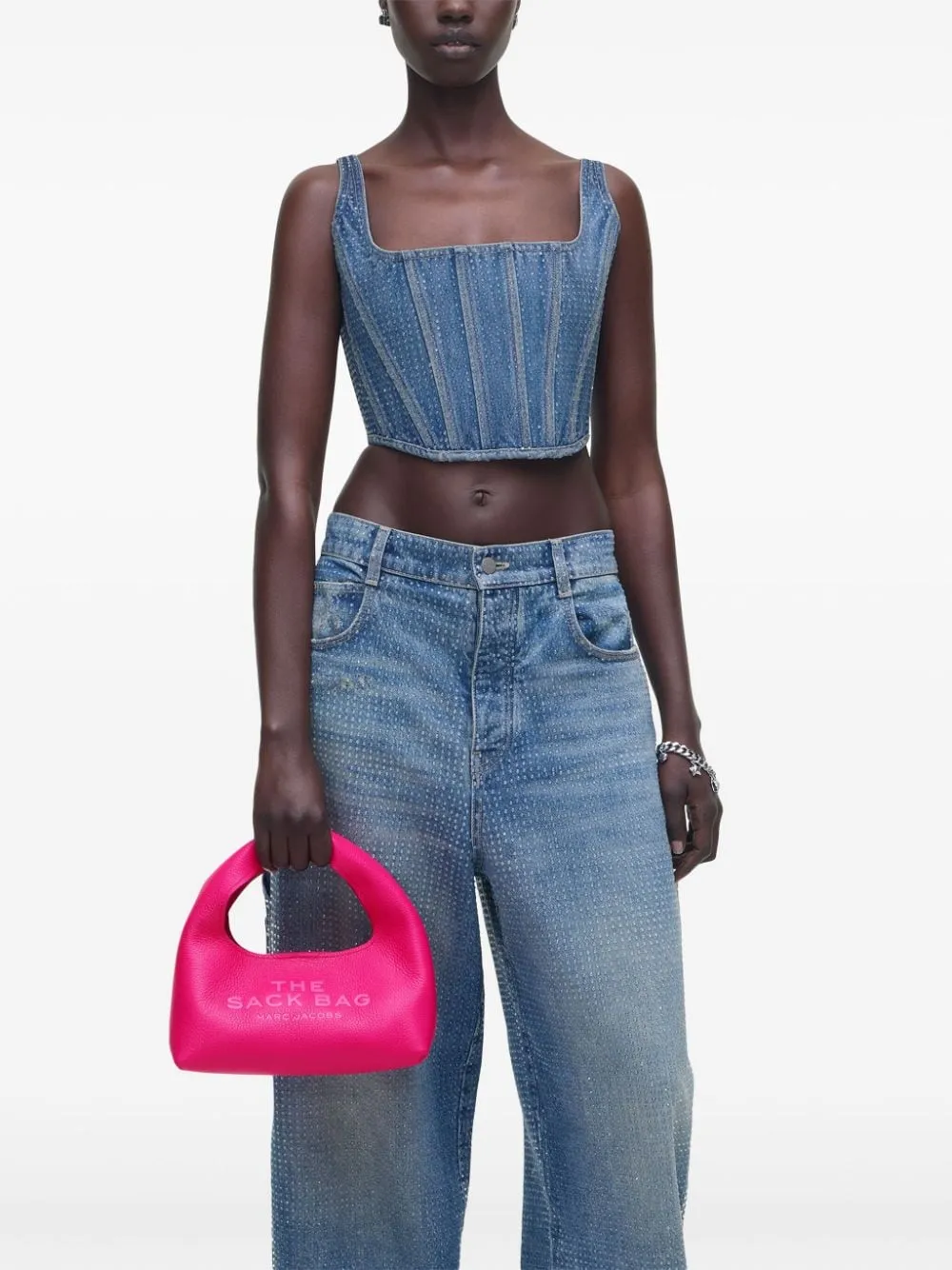 Borsa a mano the mini sack in rosa Marc Jacobs - donna