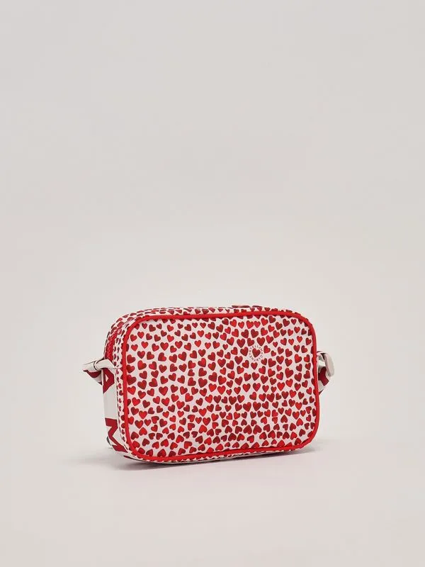 Borsa bambina Stella McCartney in tessuto riciclato Bianco-Rosso