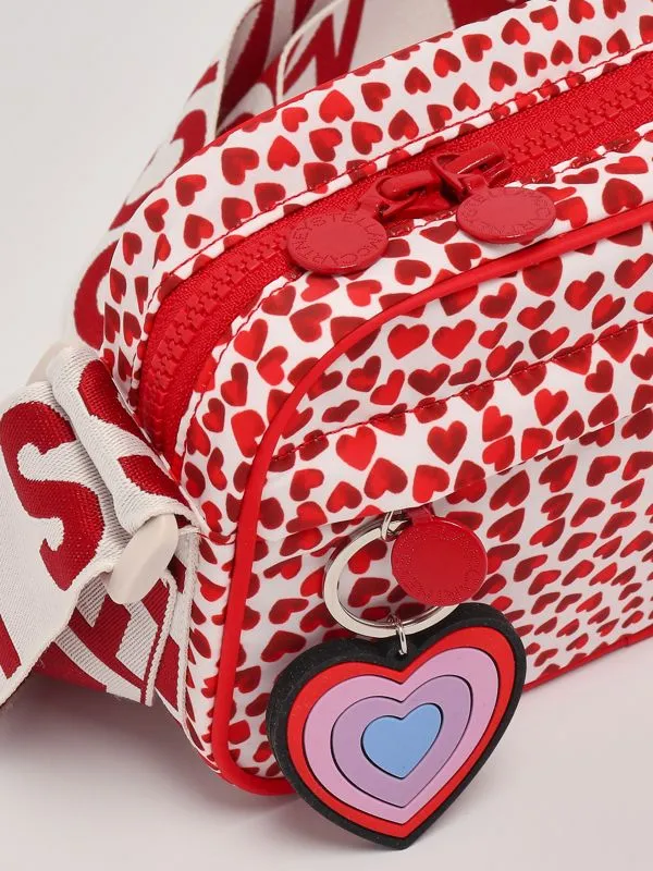 Borsa bambina Stella McCartney in tessuto riciclato Bianco-Rosso