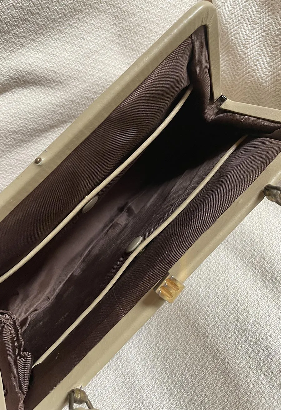 Borsa ricamata a punto croce vintage anni ’50