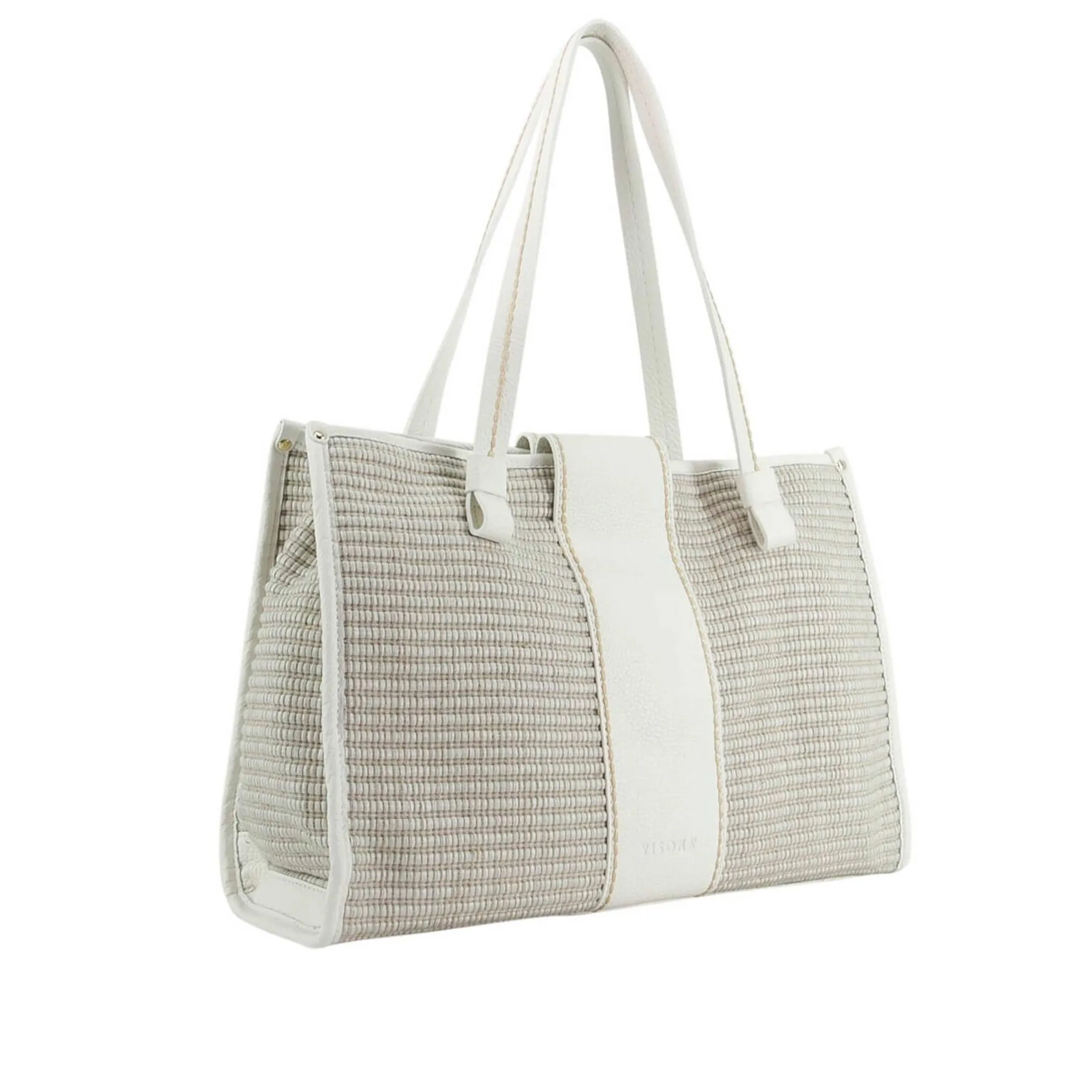 Borsa shopping altea in tessuto e pelle
