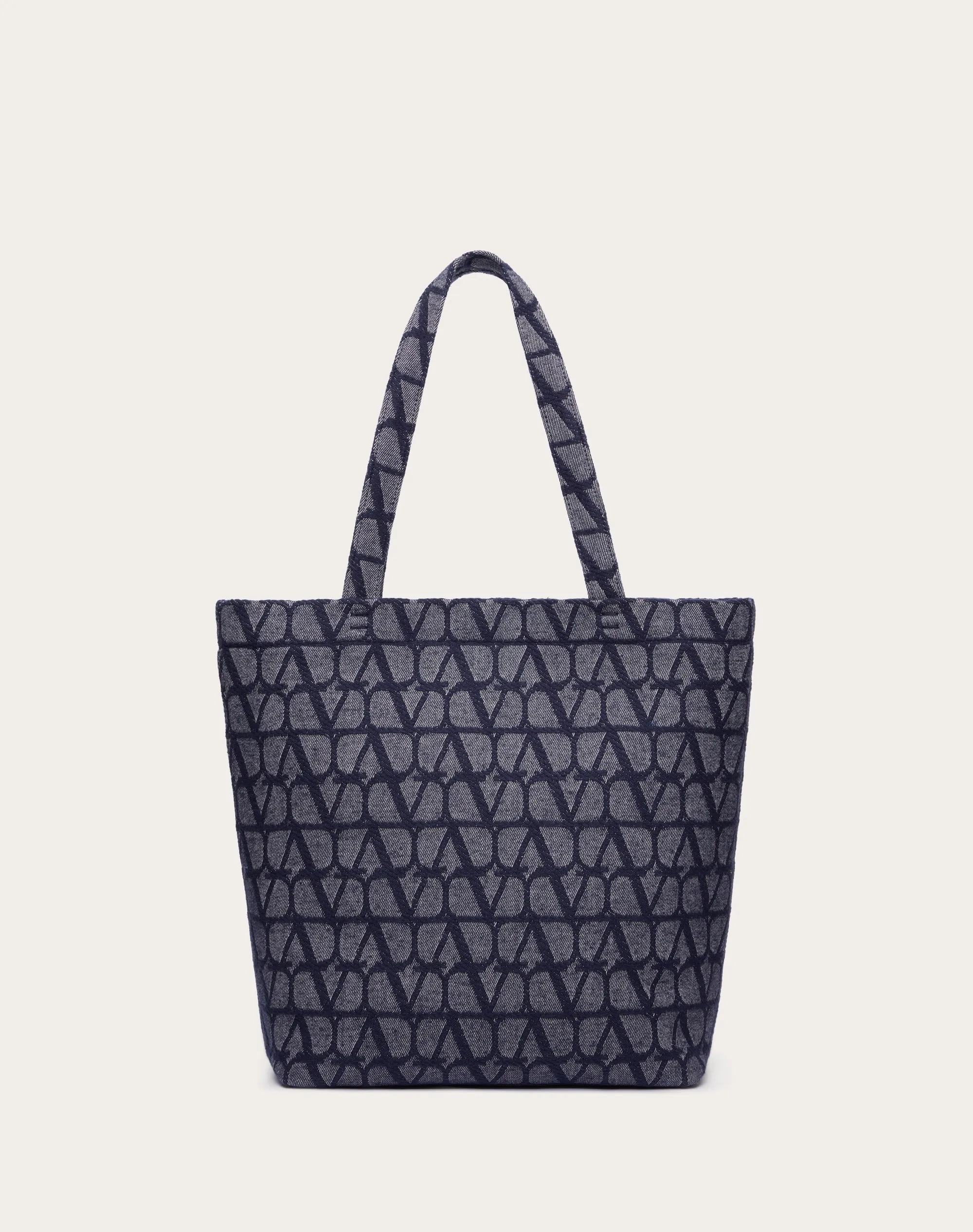 BORSA SHOPPING TOILE ICONOGRAPHE IN TESSUTO JACQUARD EFFETTO DENIM