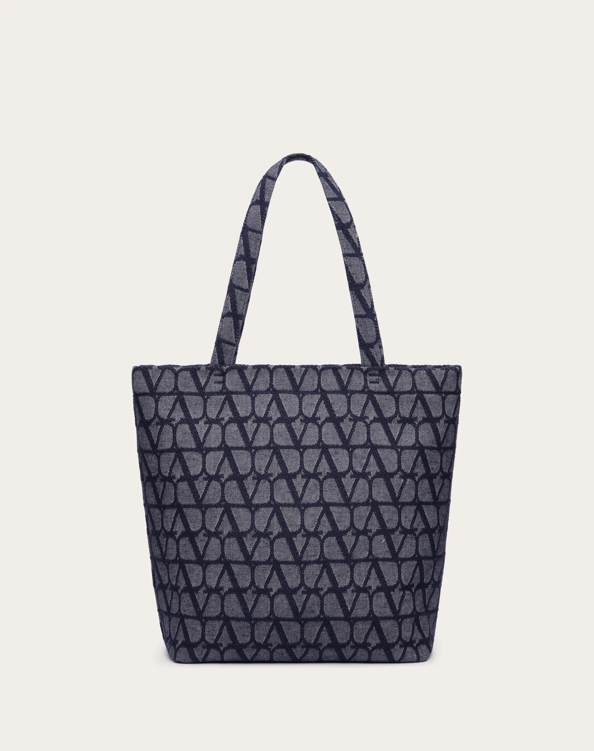 BORSA SHOPPING TOILE ICONOGRAPHE IN TESSUTO JACQUARD EFFETTO DENIM