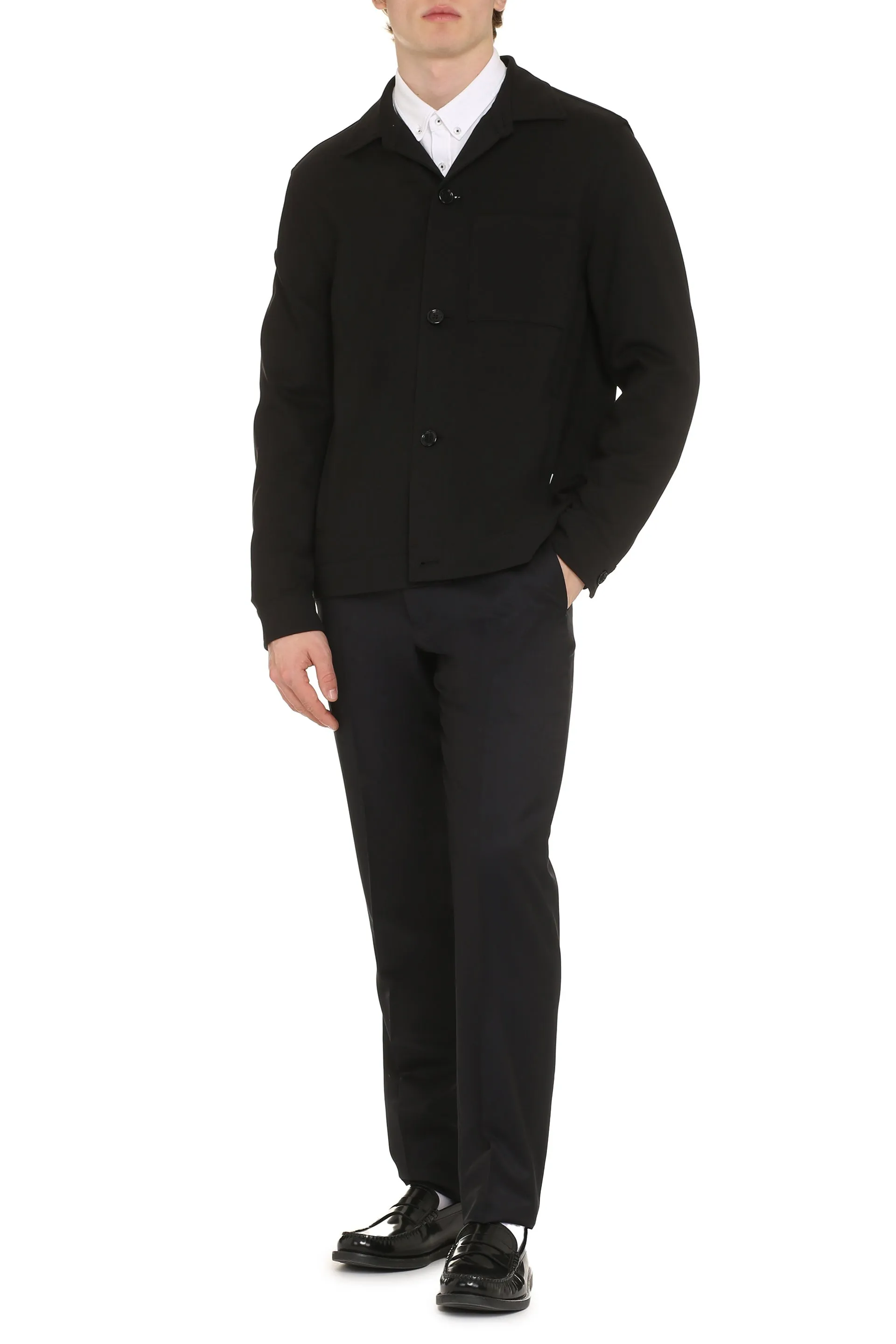 BOSS Overshirt in tessuto