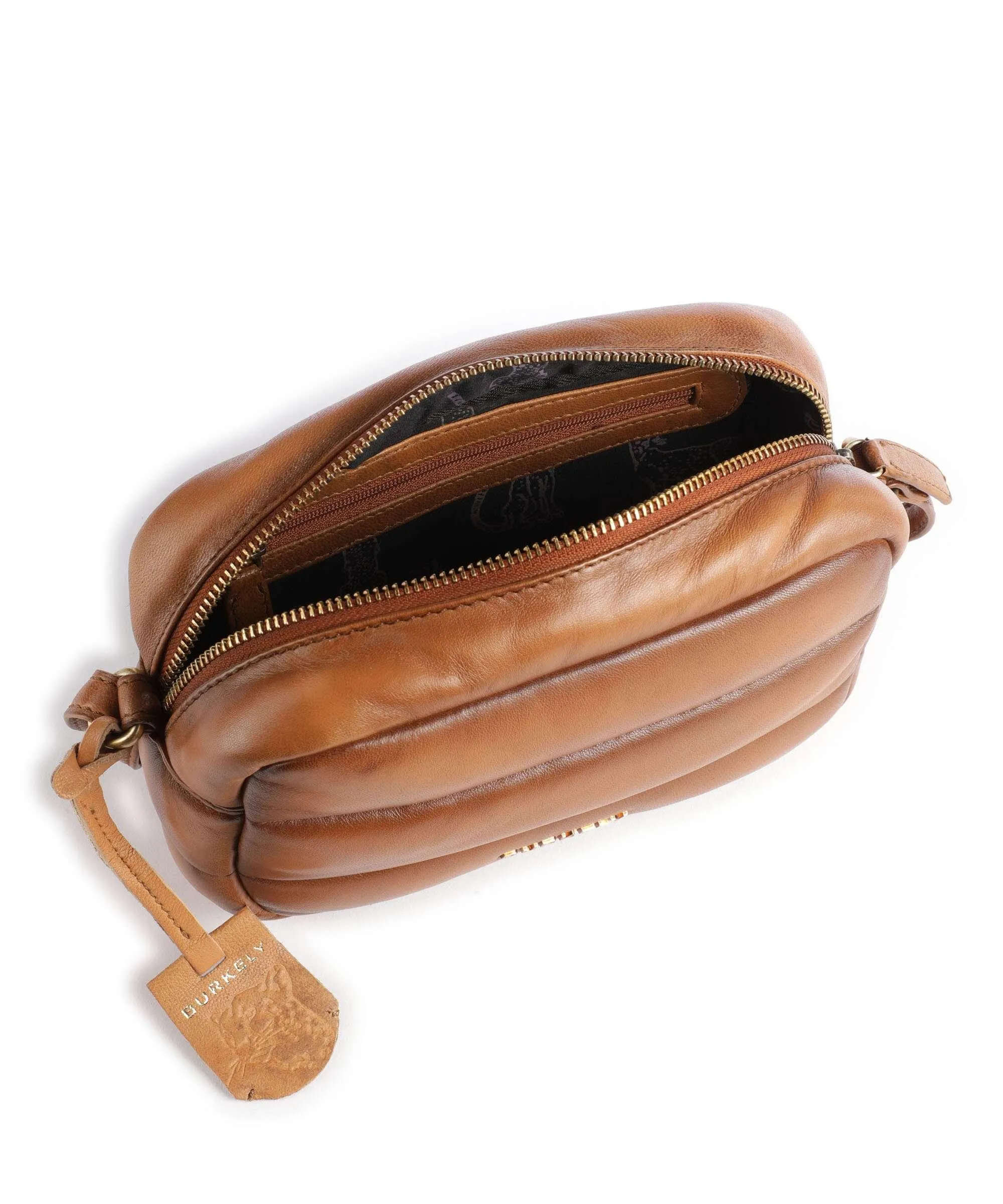  Burkely Drowsy Dani Borsa a tracolla pelle a grana fine marrone  