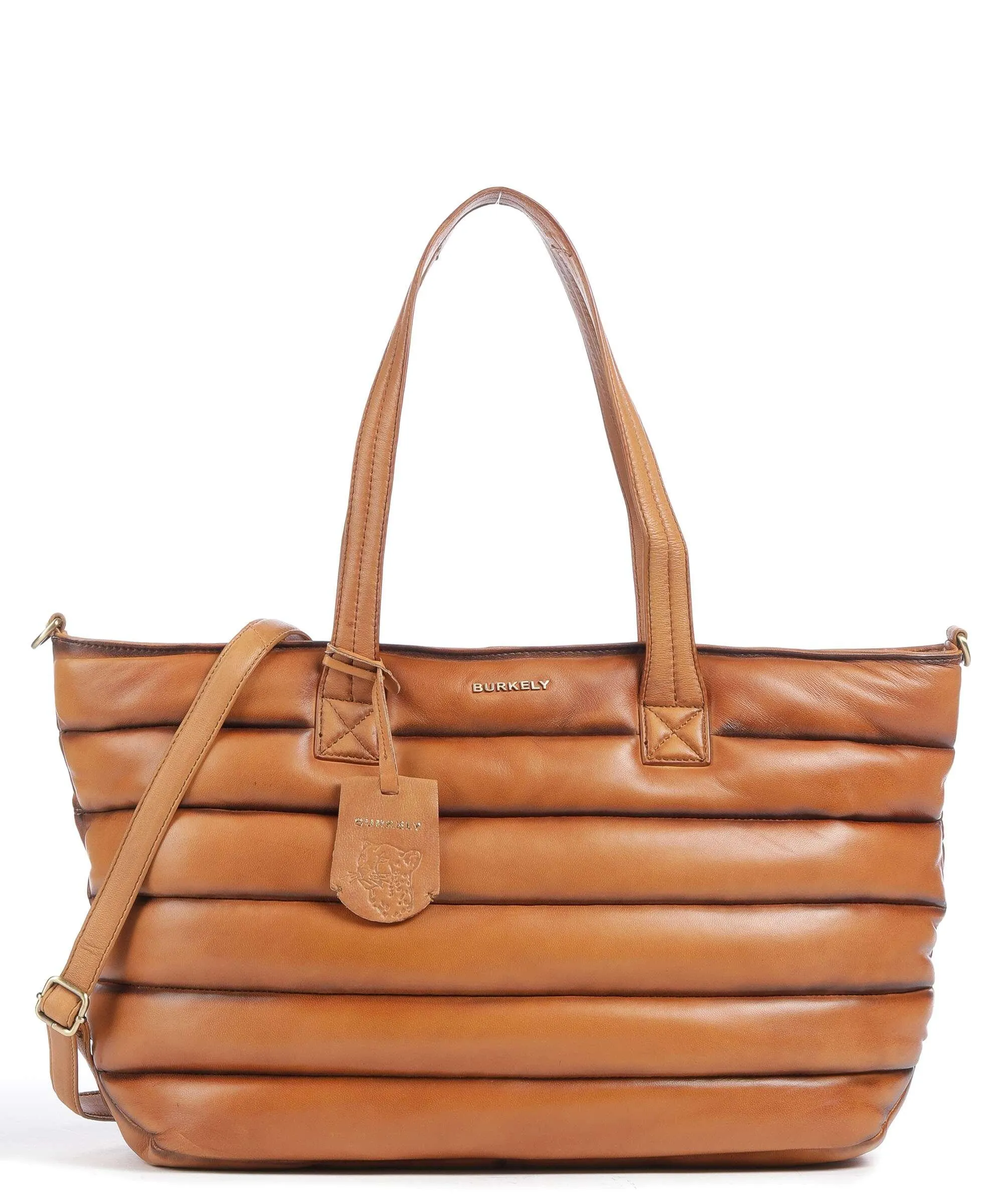  Burkely Drowsy Dani Borsa shopper 14″ pelle a grana fine cognac  