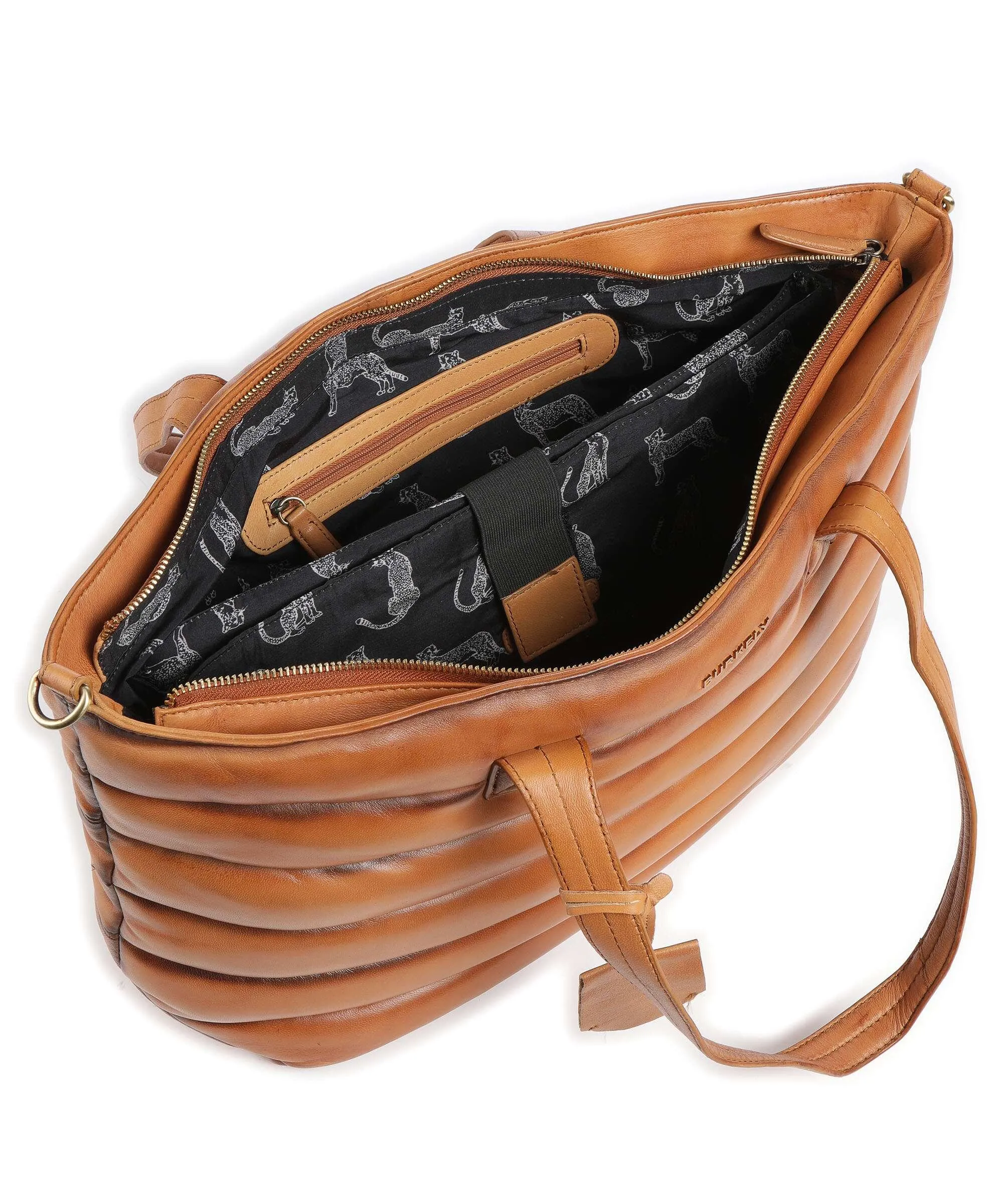 Burkely Drowsy Dani Borsa shopper 14″ pelle a grana fine cognac  