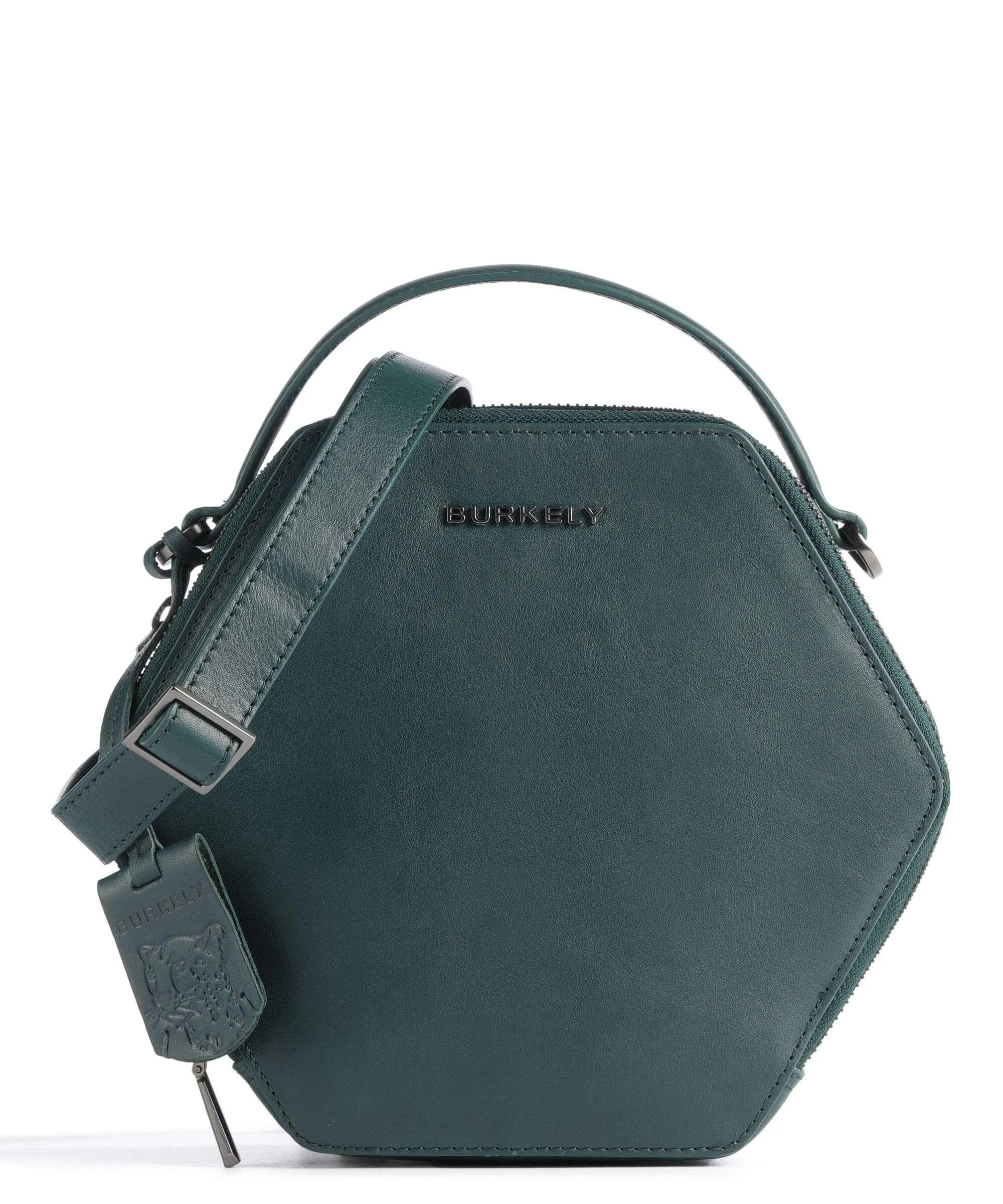  Burkely Nocturnal Nova Borsa a tracolla pelle a grana fine verde scuro  