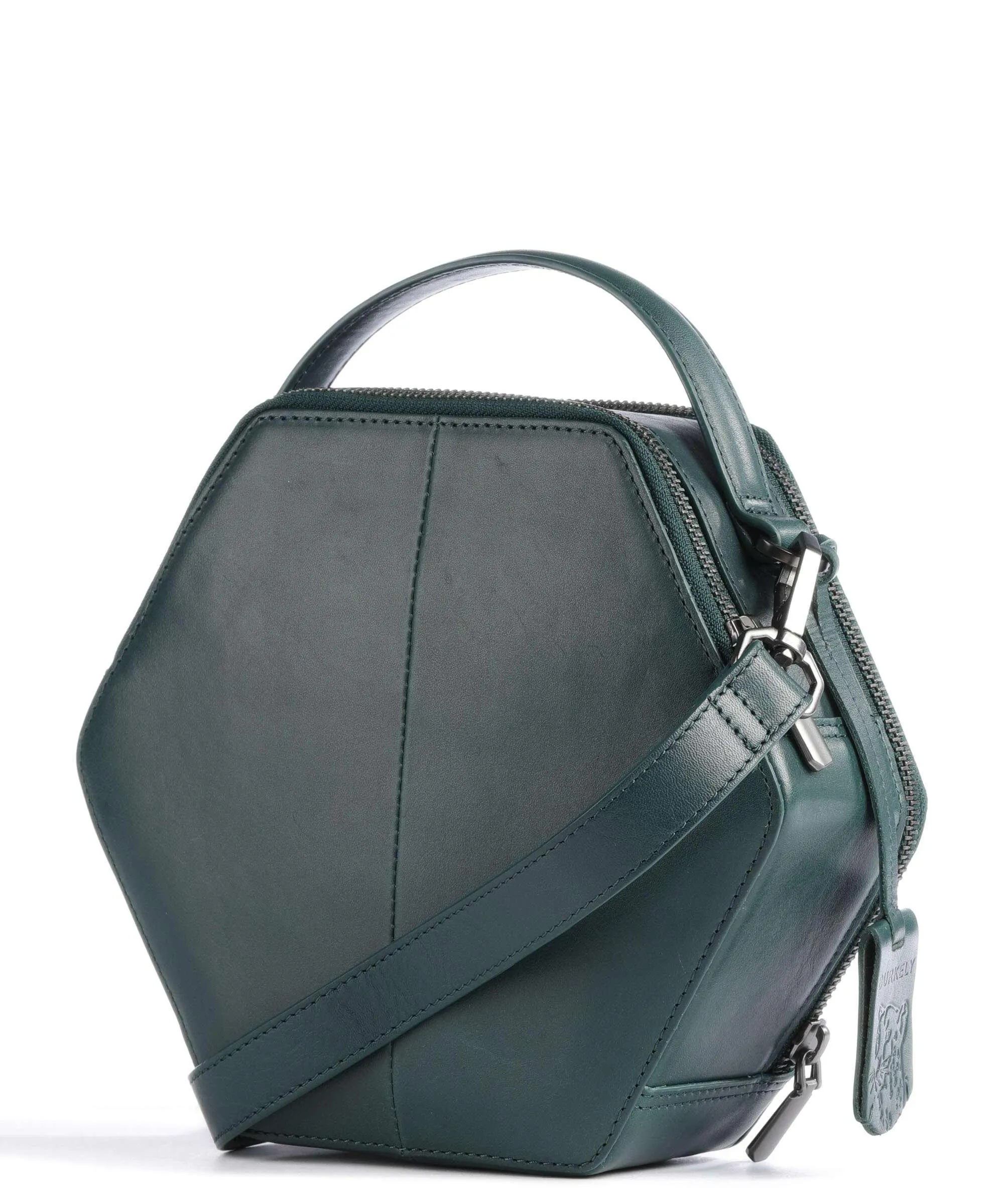  Burkely Nocturnal Nova Borsa a tracolla pelle a grana fine verde scuro  