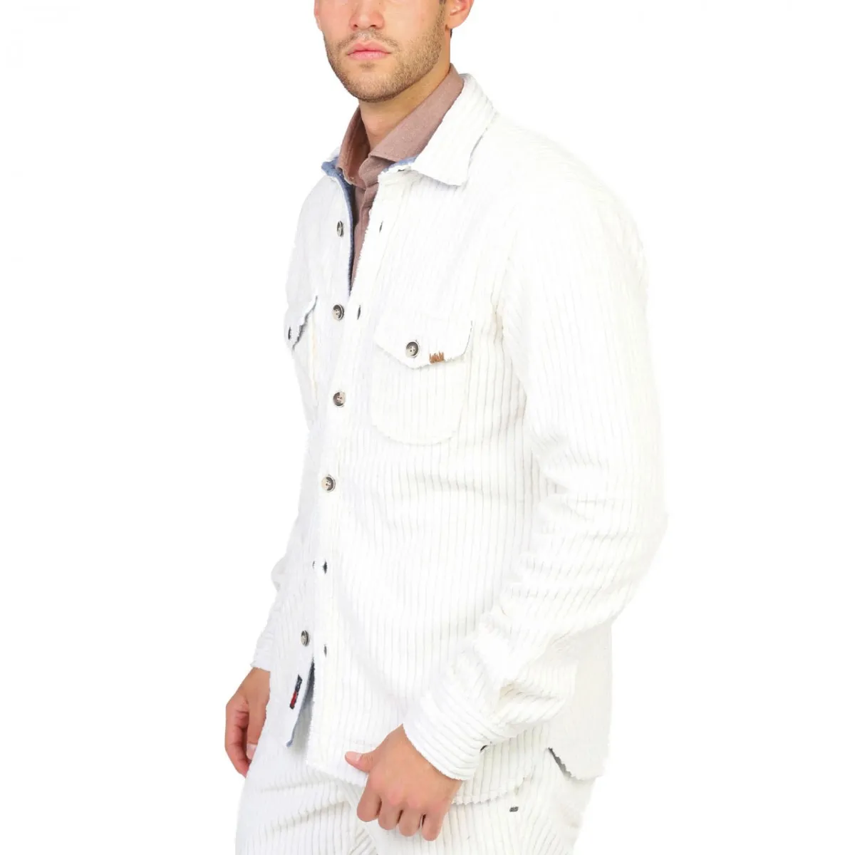 Buzzy Camicia Overshirt In Velluto Costa