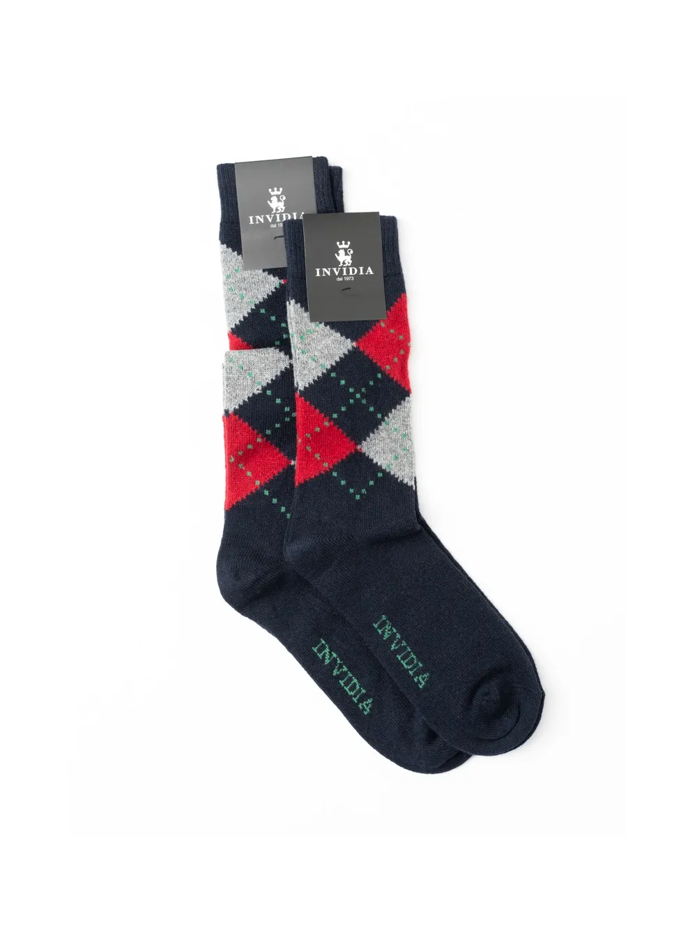 Calza uomo fantasia rombo misto cashmere