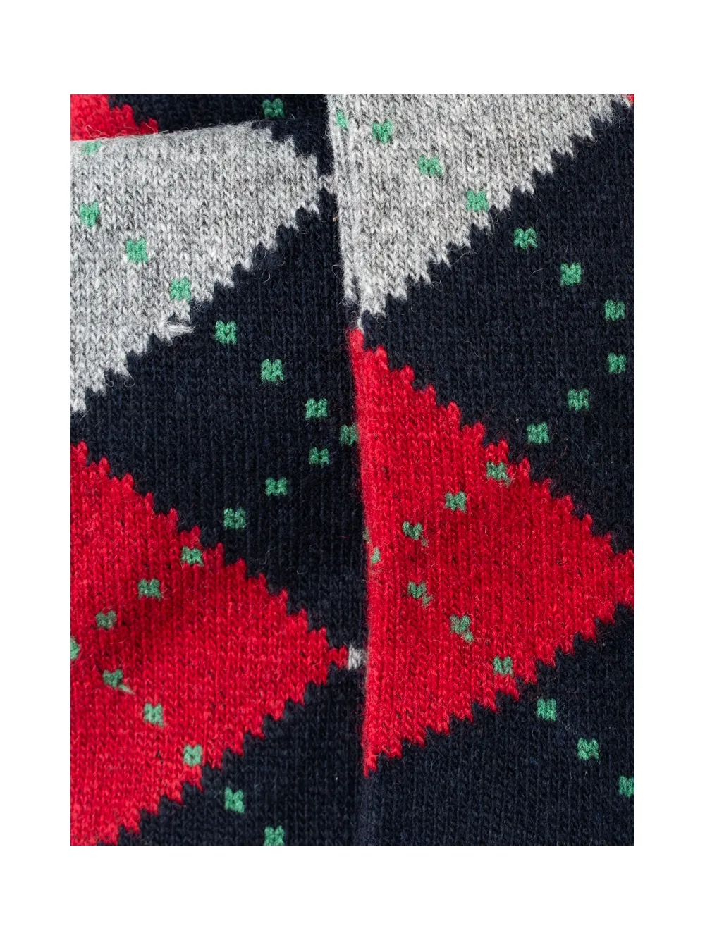 Calza uomo fantasia rombo misto cashmere