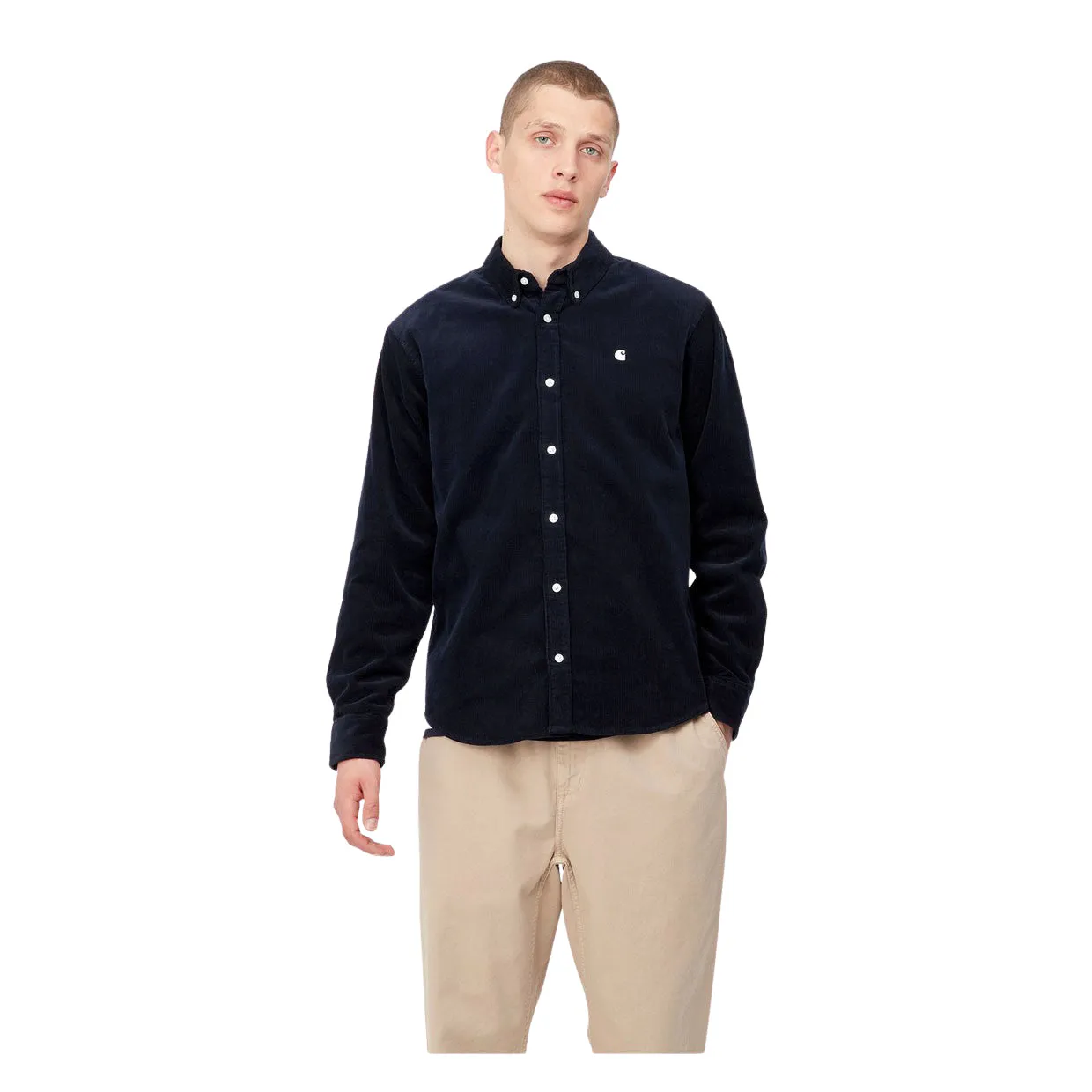 Camicia Carhartt WIP L/S Madison Fine Cord Blu