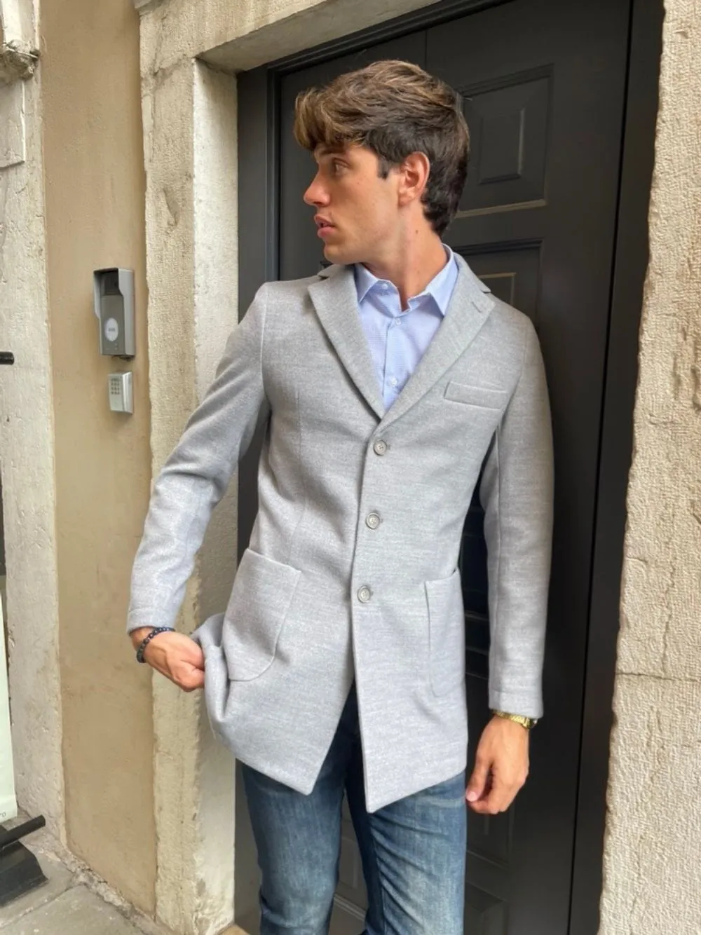 Cappotto basic tre bottoni od
