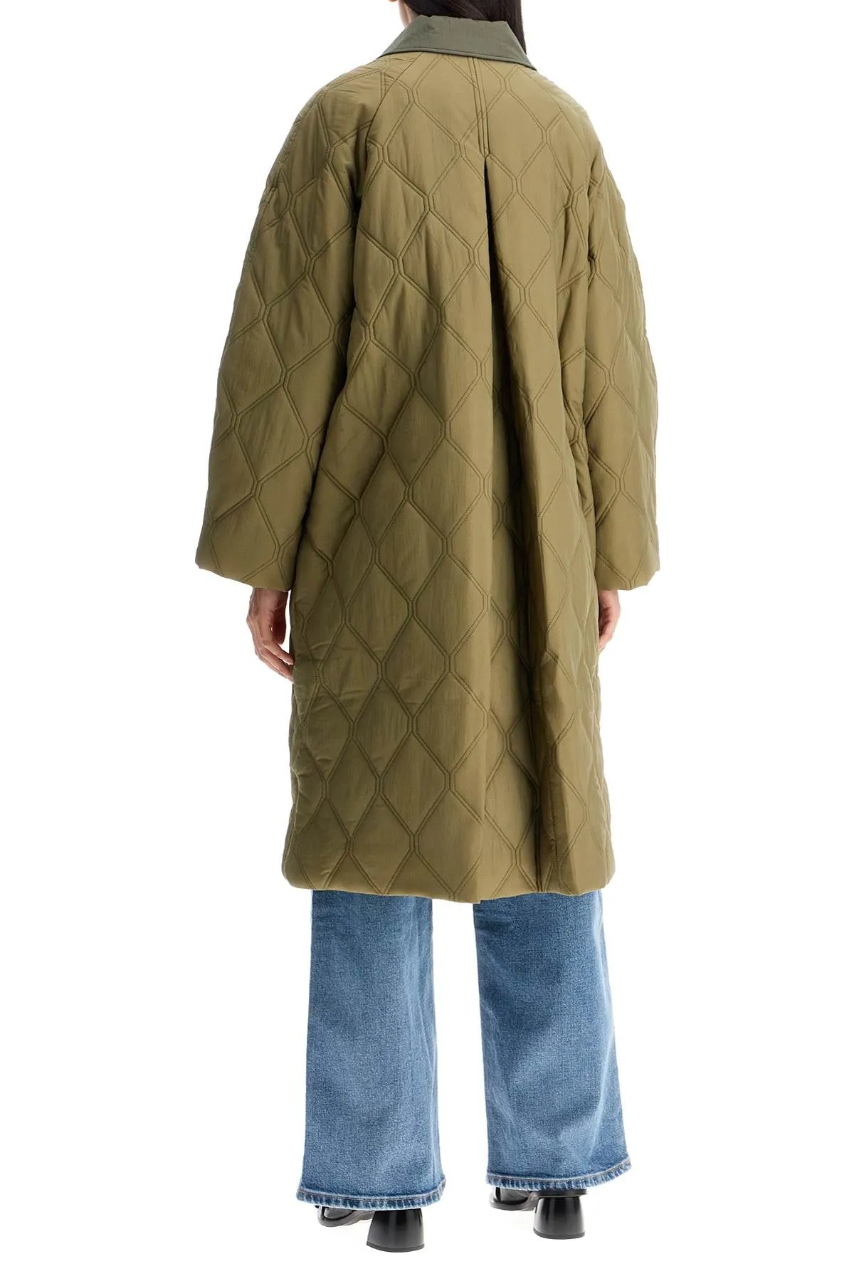 Cappotto imbottito trapuntato lungo ganni