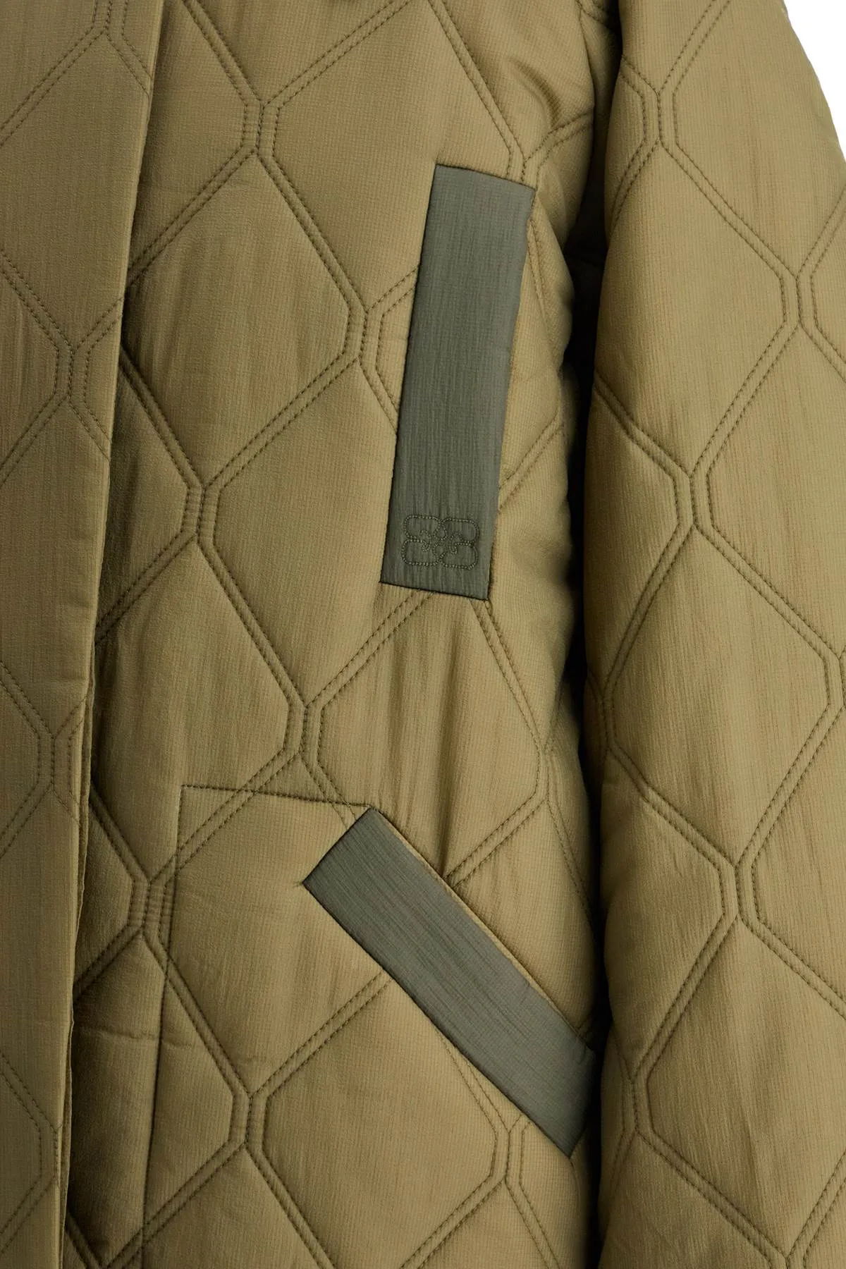 Cappotto imbottito trapuntato lungo ganni
