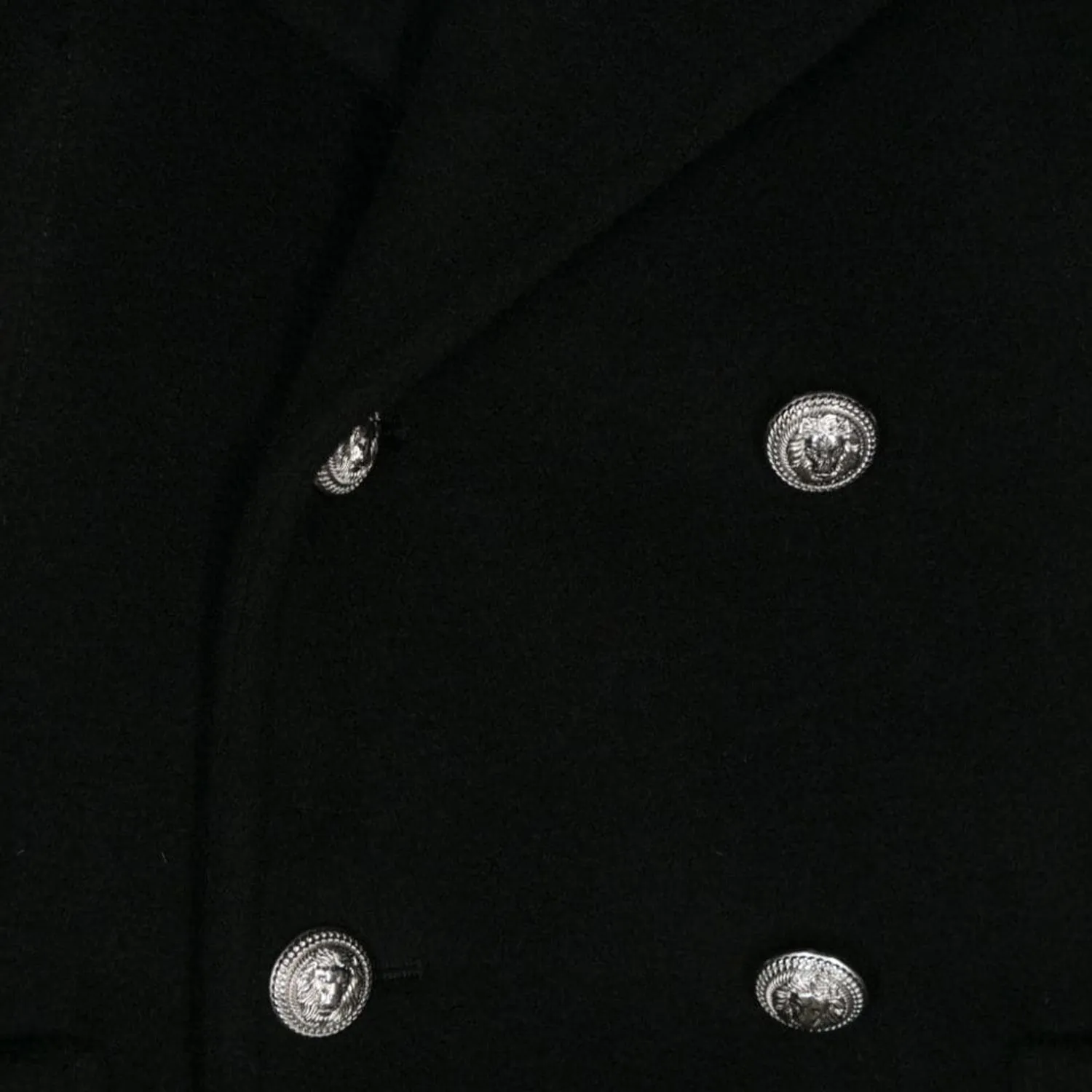 Cappotto Lungo Ragazza Nero E Argento
