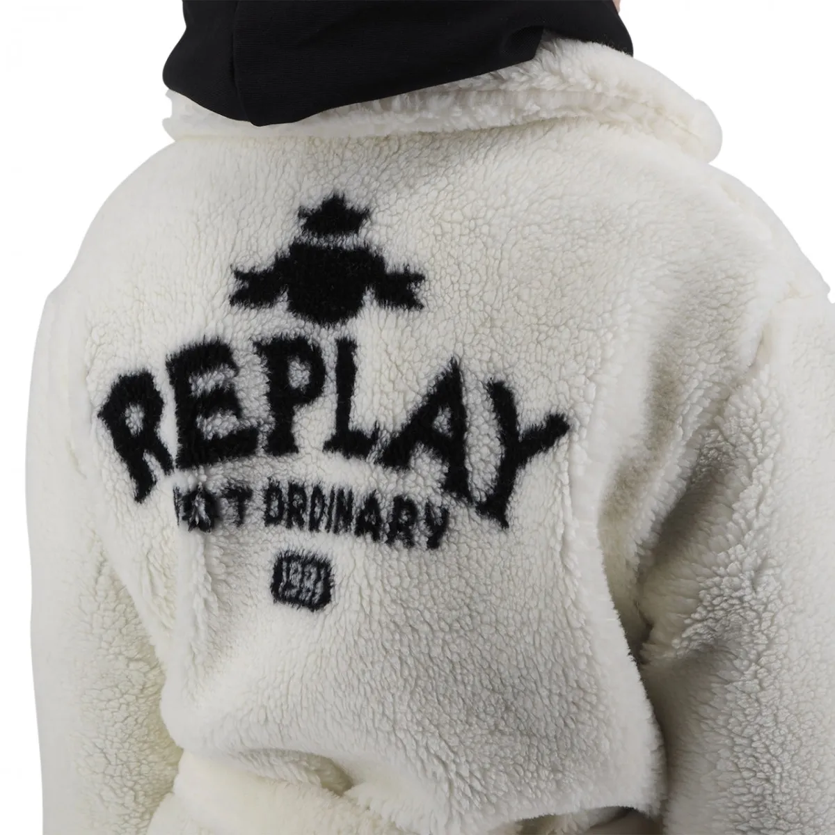 Cappotto Teddy Con Frange Logato
