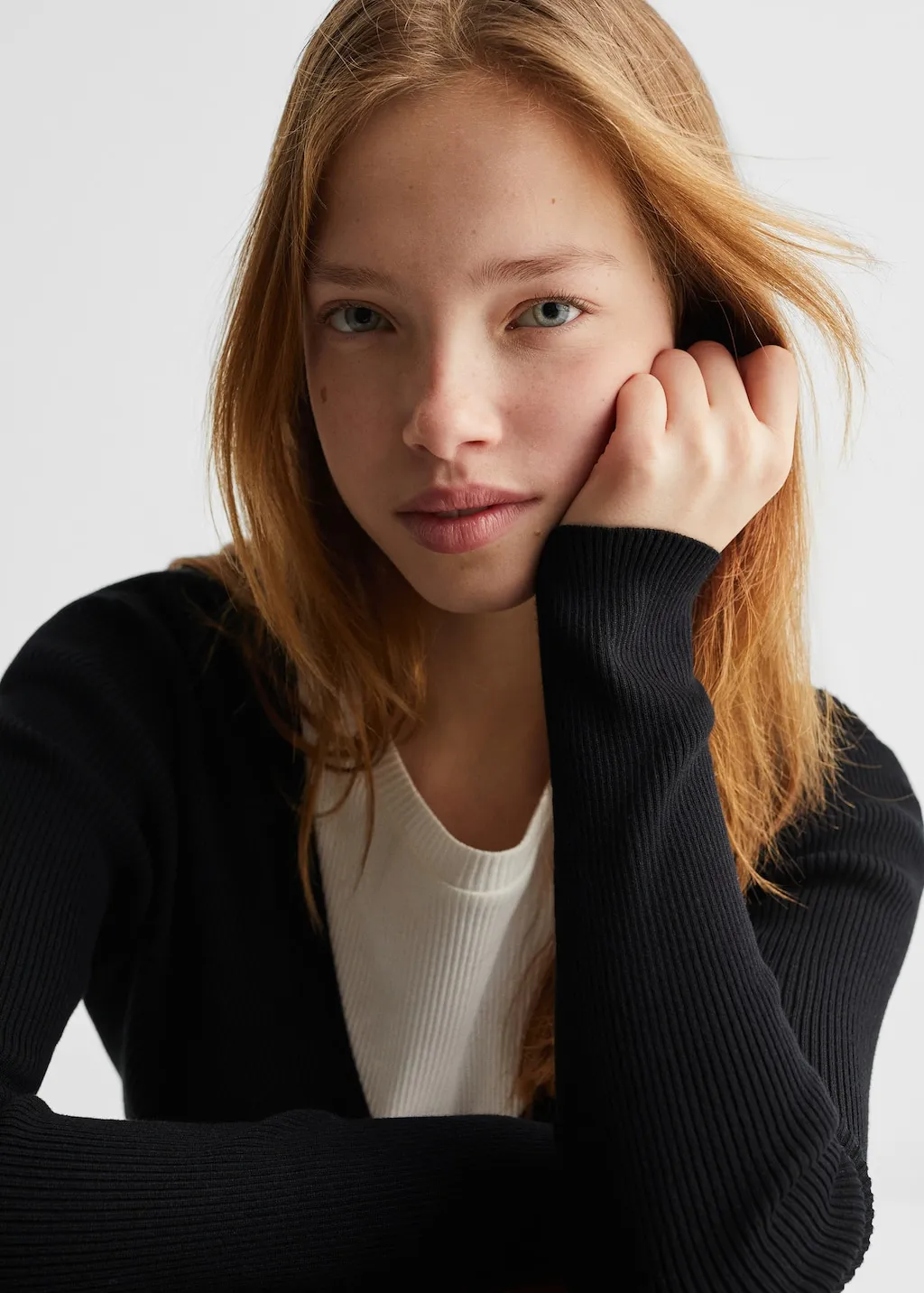 Cardigan bottone coste
