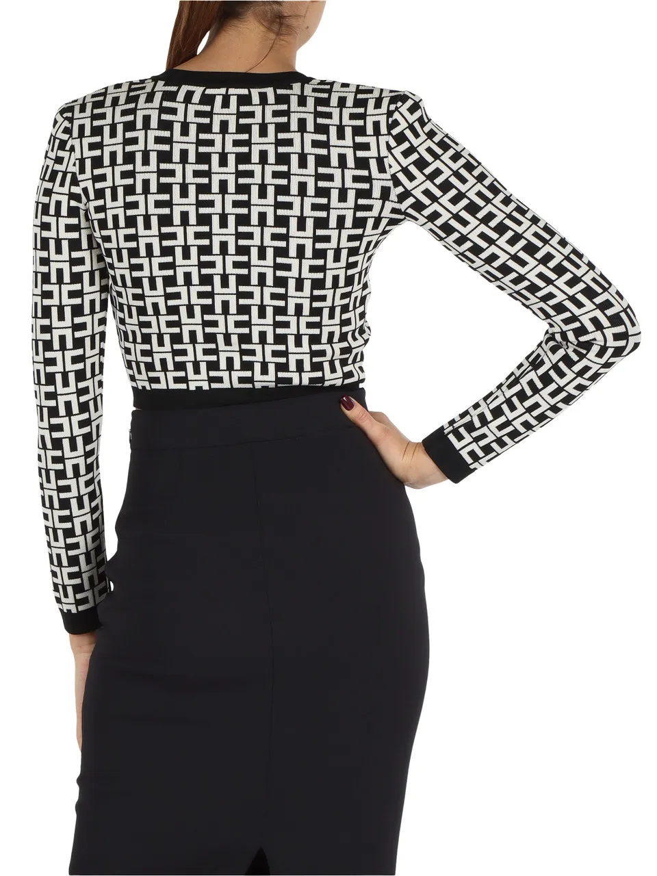 Cardigan cropped jacquard