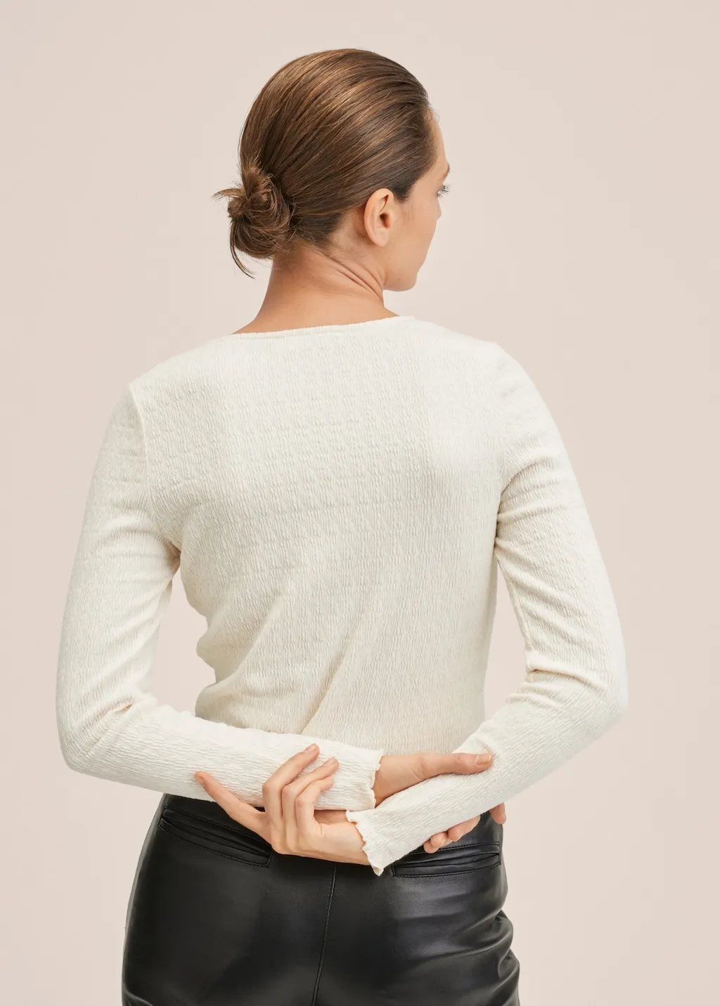 Cardigan texture cotone