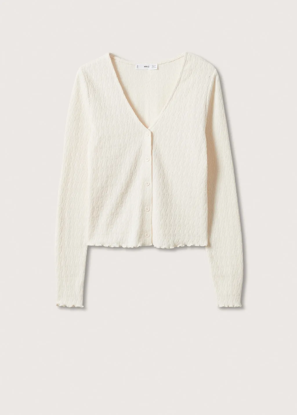 Cardigan texture cotone