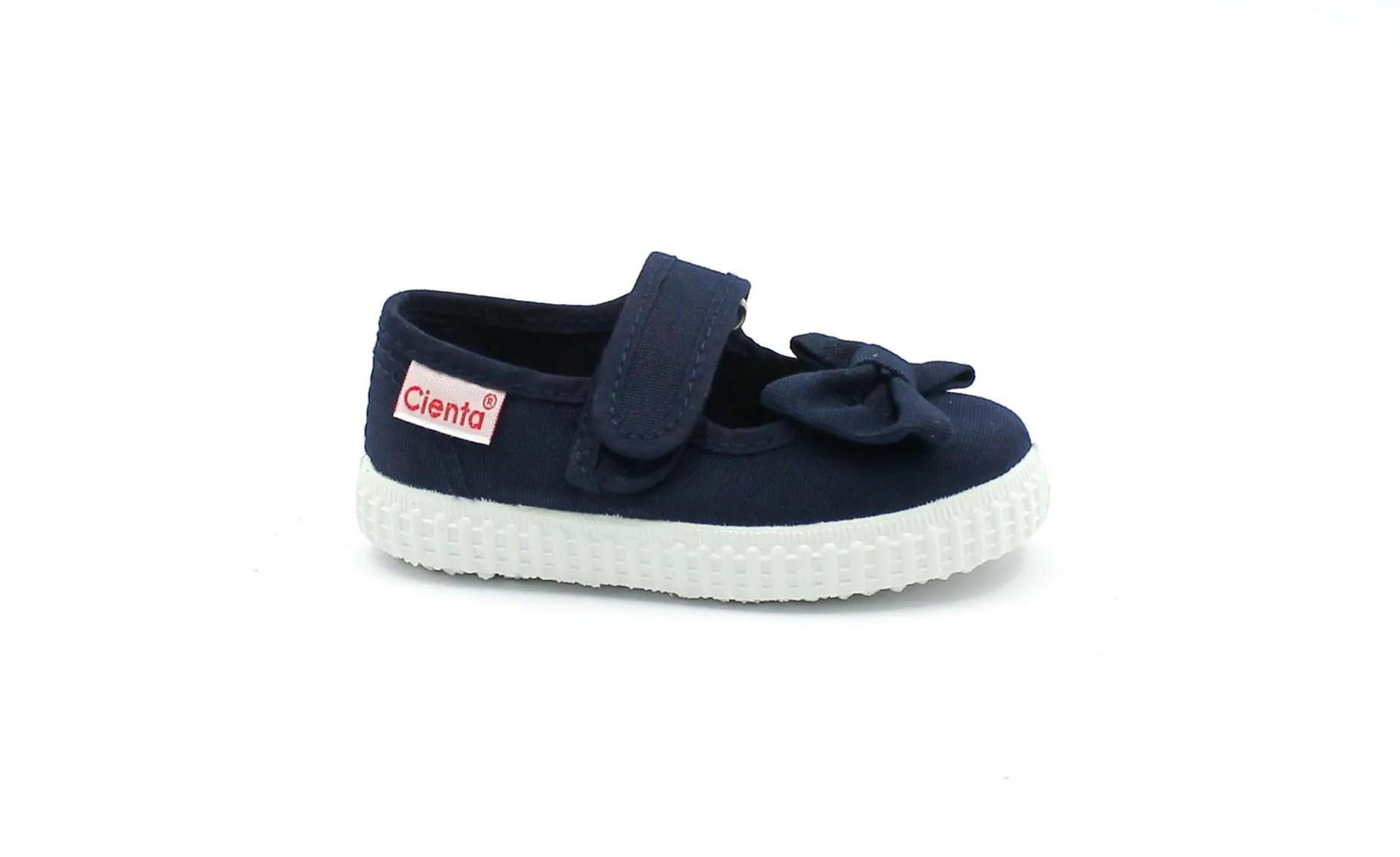 CIENTA 56060 77 marino scarpe bambina ballerine strappo tessuto fiocco profumate