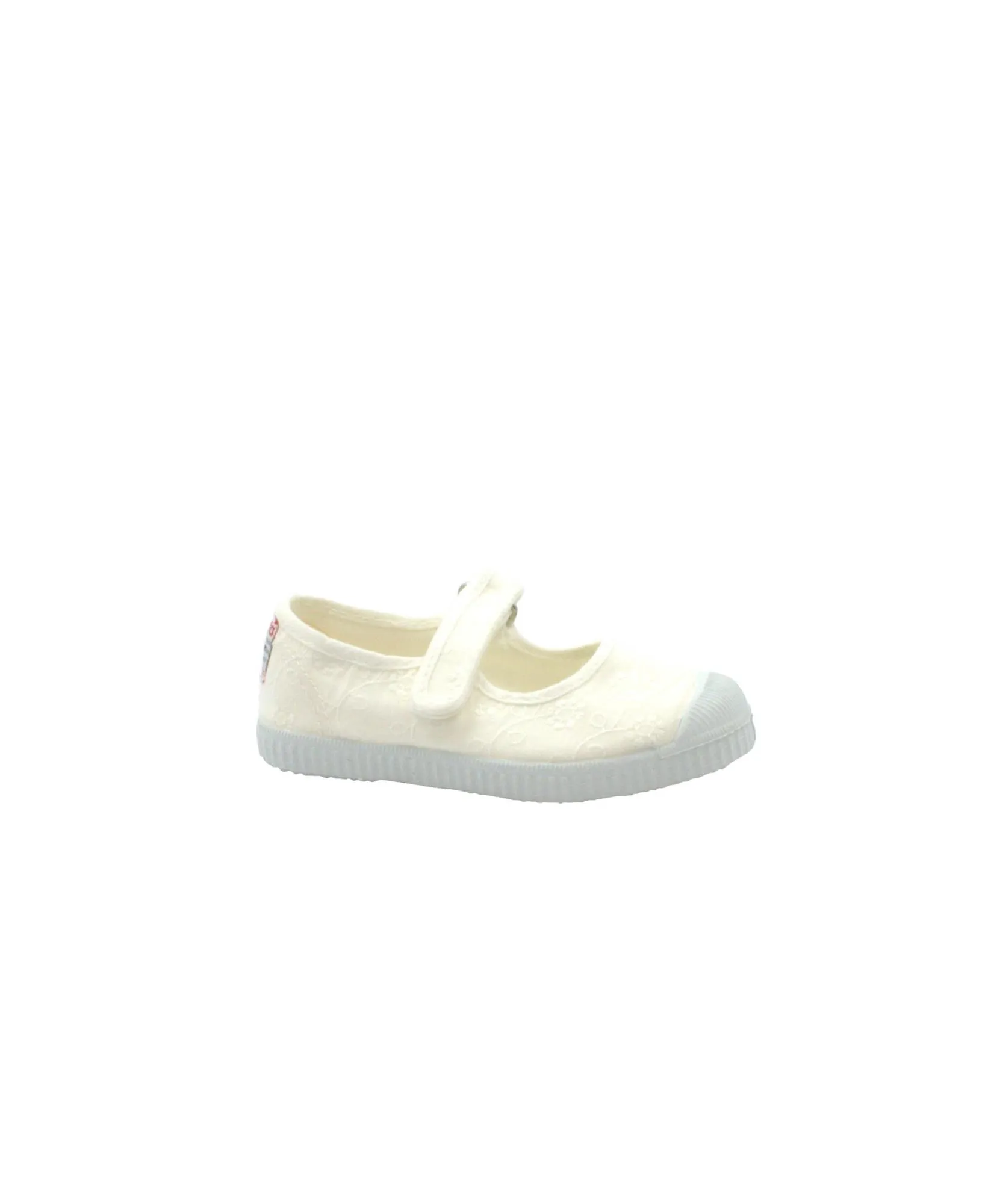 CIENTA 76998 22/35 bianco scarpe bambina ballerine strappo tessuto profumate sangallo