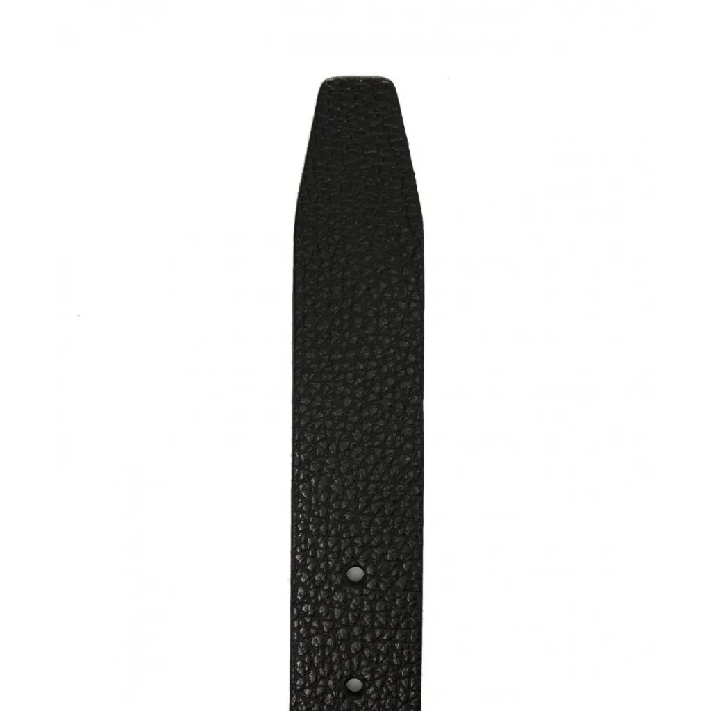 Cintura in pelle con fibbia nero