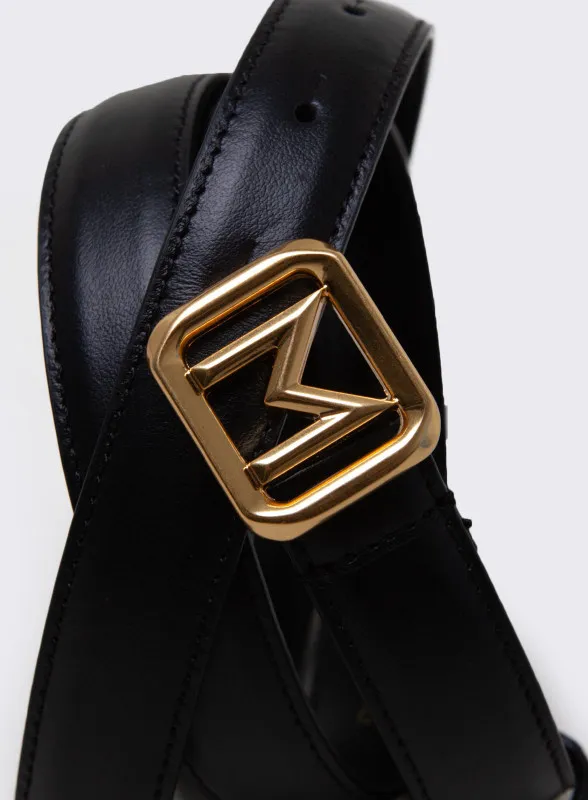 Cintura in pelle nera donna - Marella