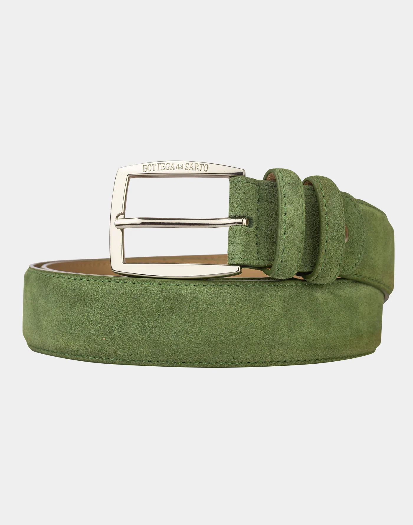 Cintura in pelle scamosciata verde