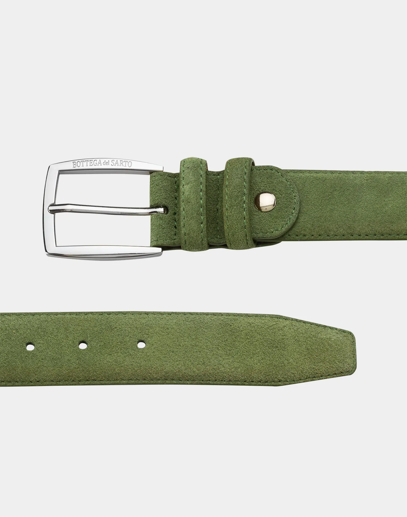 Cintura in pelle scamosciata verde