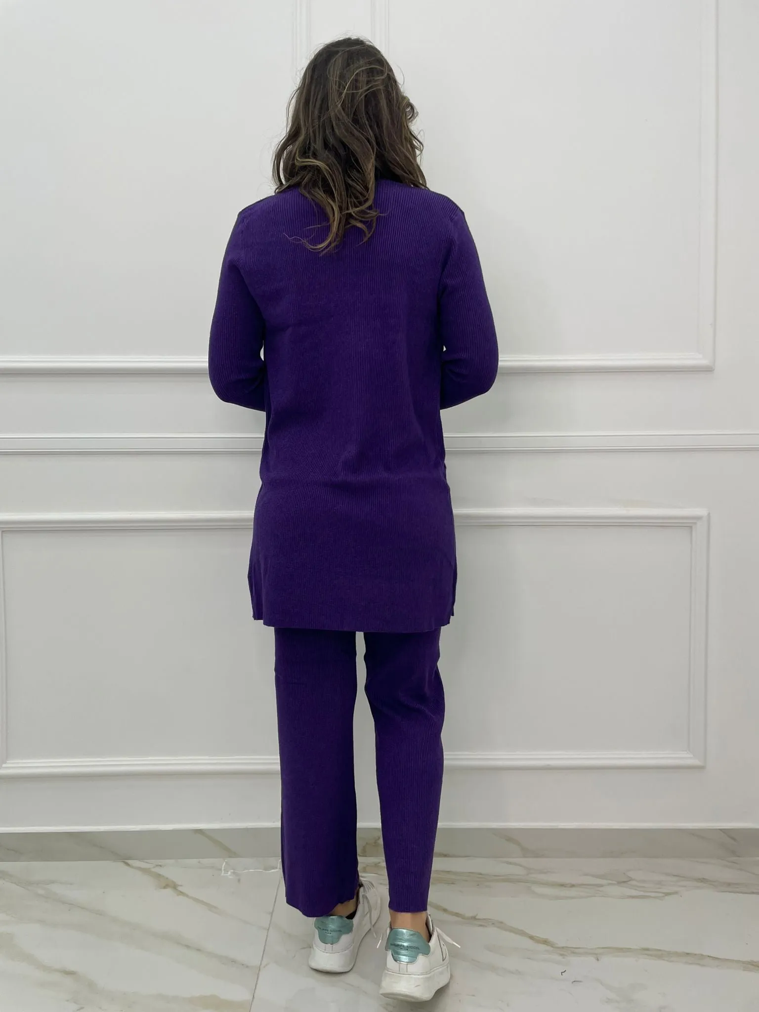 Coordinato 3 pezzi con cardigan lungo
