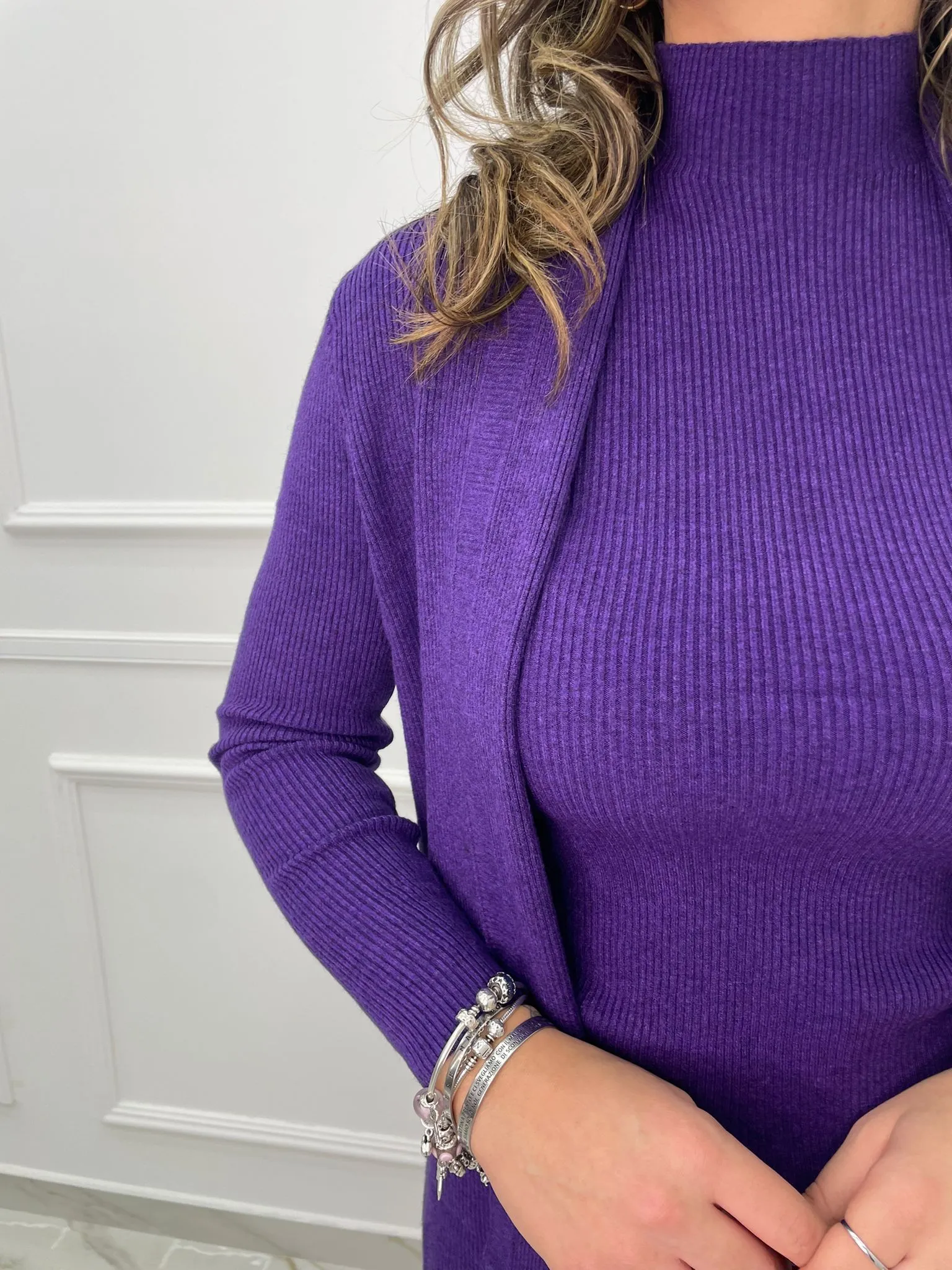 Coordinato 3 pezzi con cardigan lungo